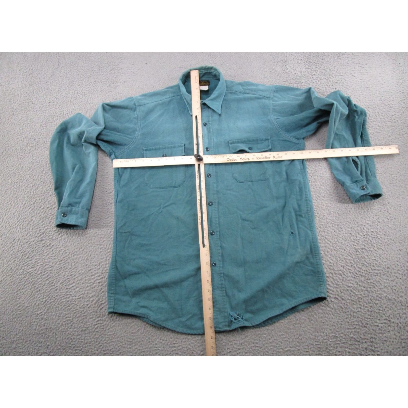 Vintage VINTAGE Melton Shirt Button-Up Flannel Blue 90s Outdoor Men’s L Cotton 100% USA Made Readable Pockets Size US L / EU 52-54 / 3 - 6 Thumbnail