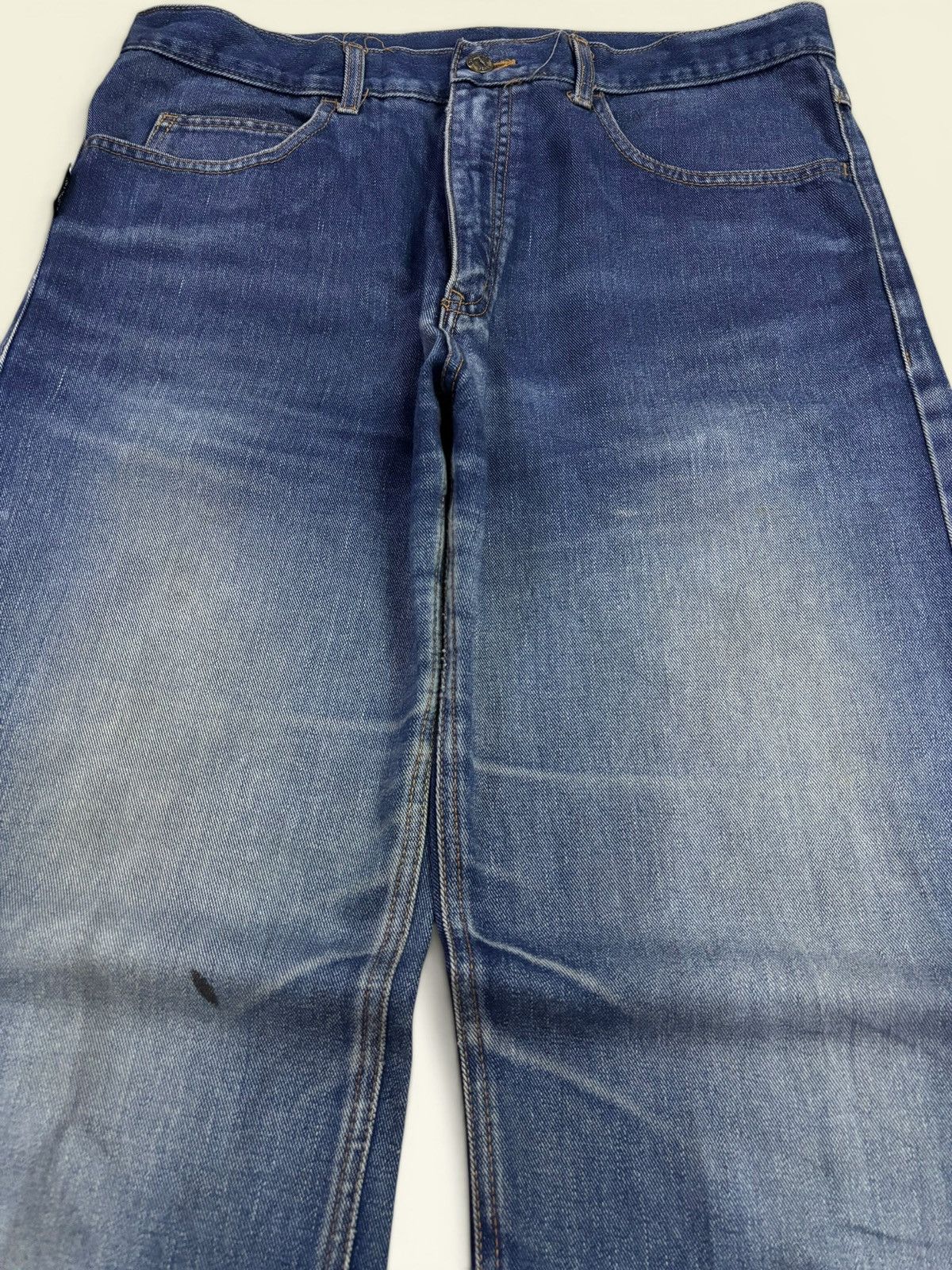 Trussardi Vtg Italy Trussardi Blue Washed Faded Distress Jeans Size US 34 / EU 50 - 5 Thumbnail