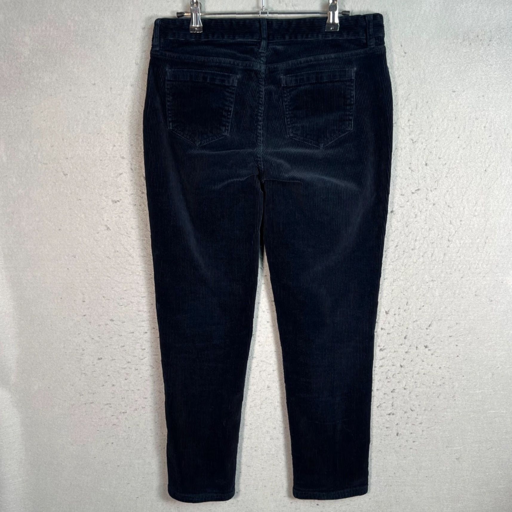 Brooks Brothers Brooks Brothers Womens Pants Blue Corduroy Flat Front Tapered Leg Inseam 28 in Size 4 Casual Business Womens Size 27" / US 4 / IT 40 - 2 Thumbnail