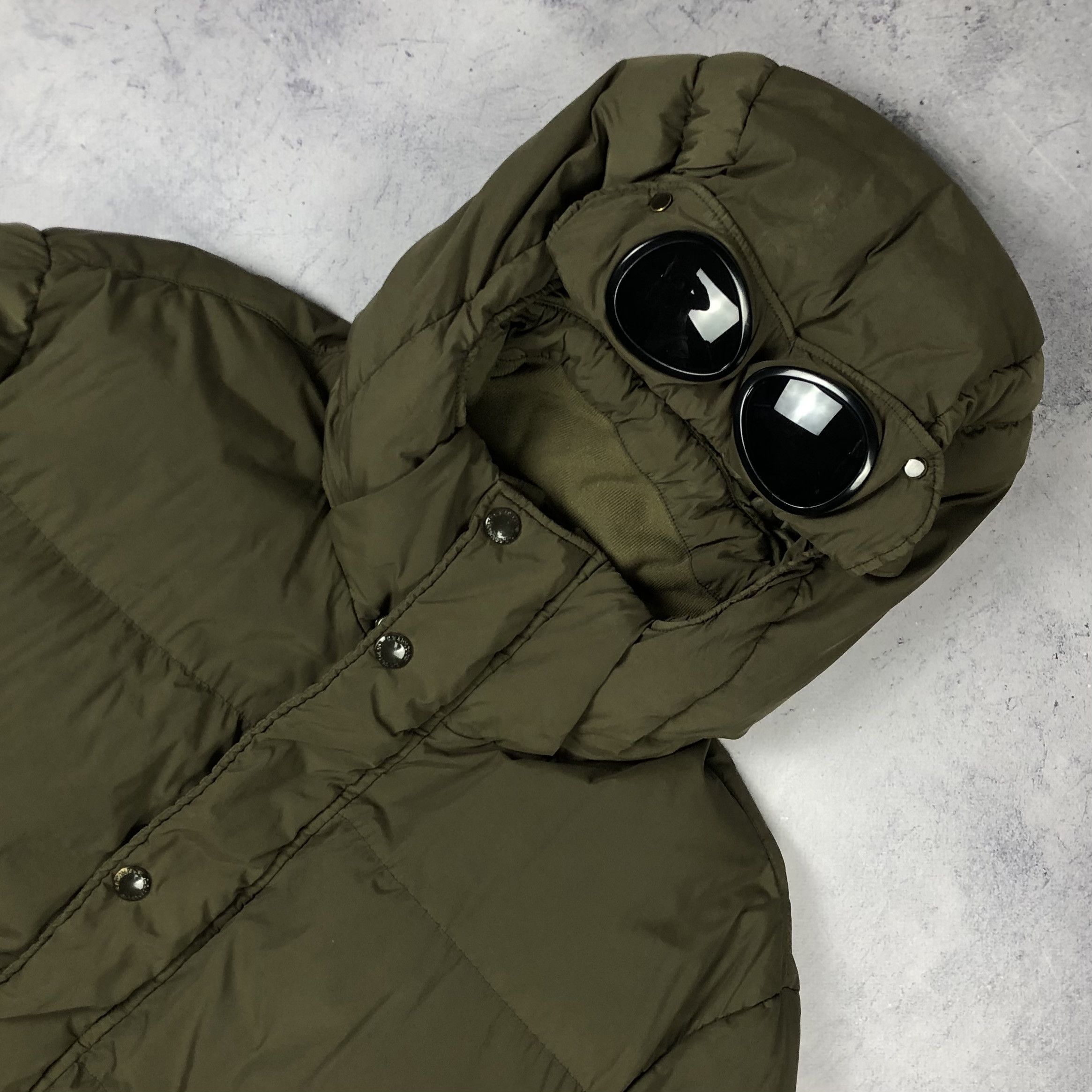 C.P. Company C.P. Company Nycra Stretch Nylon Shell Goggle Down Jacket Size US XL / EU 56 / 4 - 4 Thumbnail