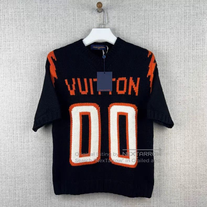 Louis Vuitton Louis Vuitton SS22 Logo bold intarsia rugby knit short sle Size US XS / EU 42 / 0 - 1 Thumbnail