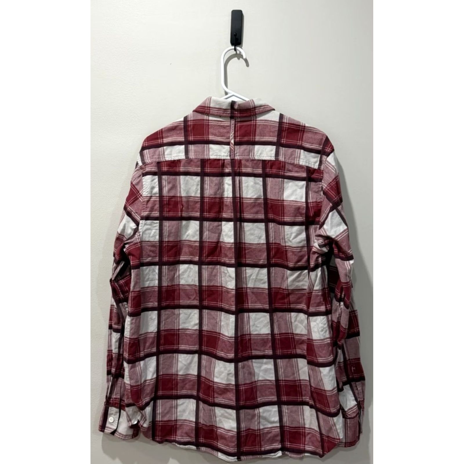 Mr P. Mr P. Mr Porter Red Checked Cotton Plaid Flannel Shirt Long Sleeve Button-Up Size XL Mens Regular Color Red Size US XL / EU 56 / 4 - 2 Thumbnail