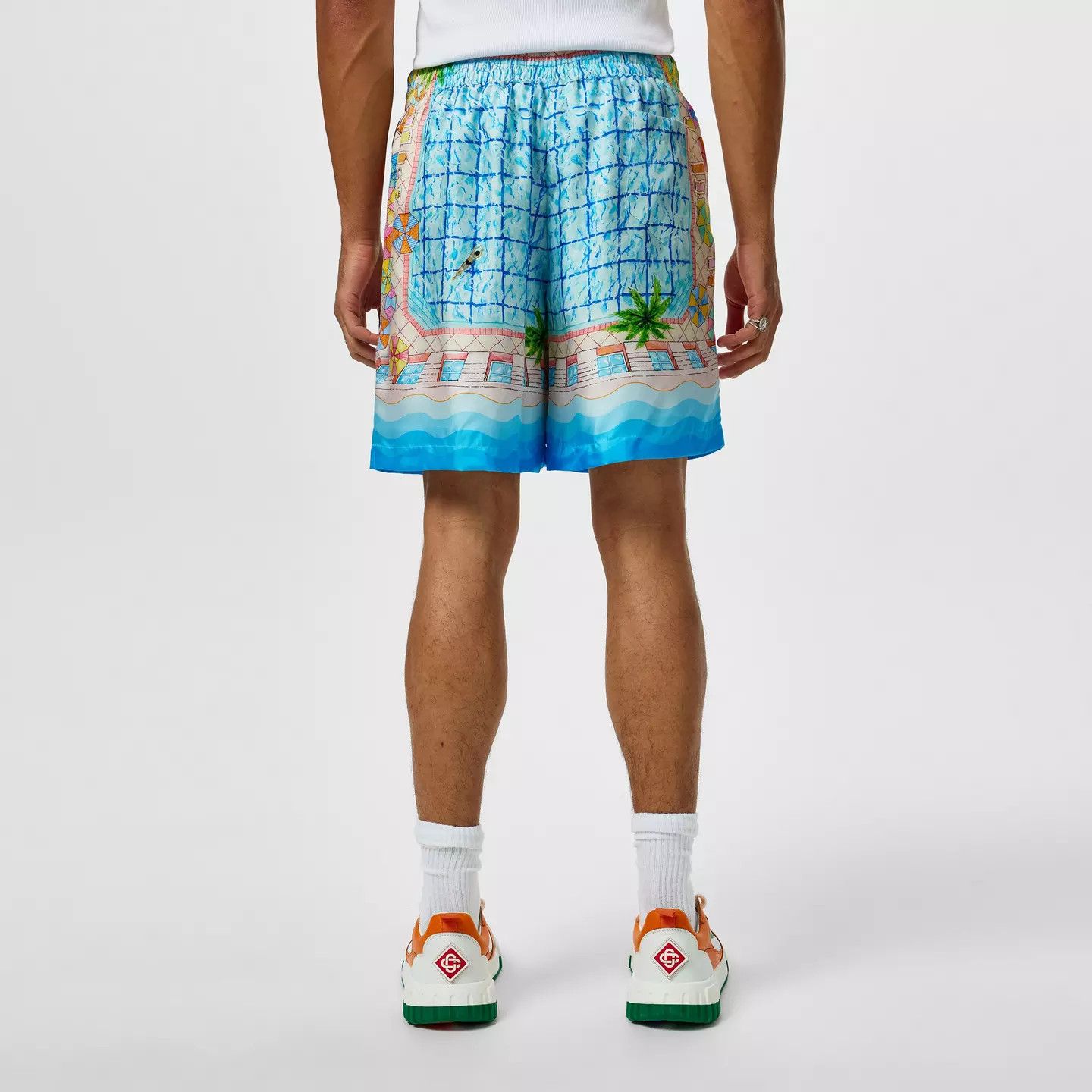 Casablanca o1g2r1mq0426 Silk Pool Shorts in Multicolor Size US 30 / EU 46 - 4 Thumbnail