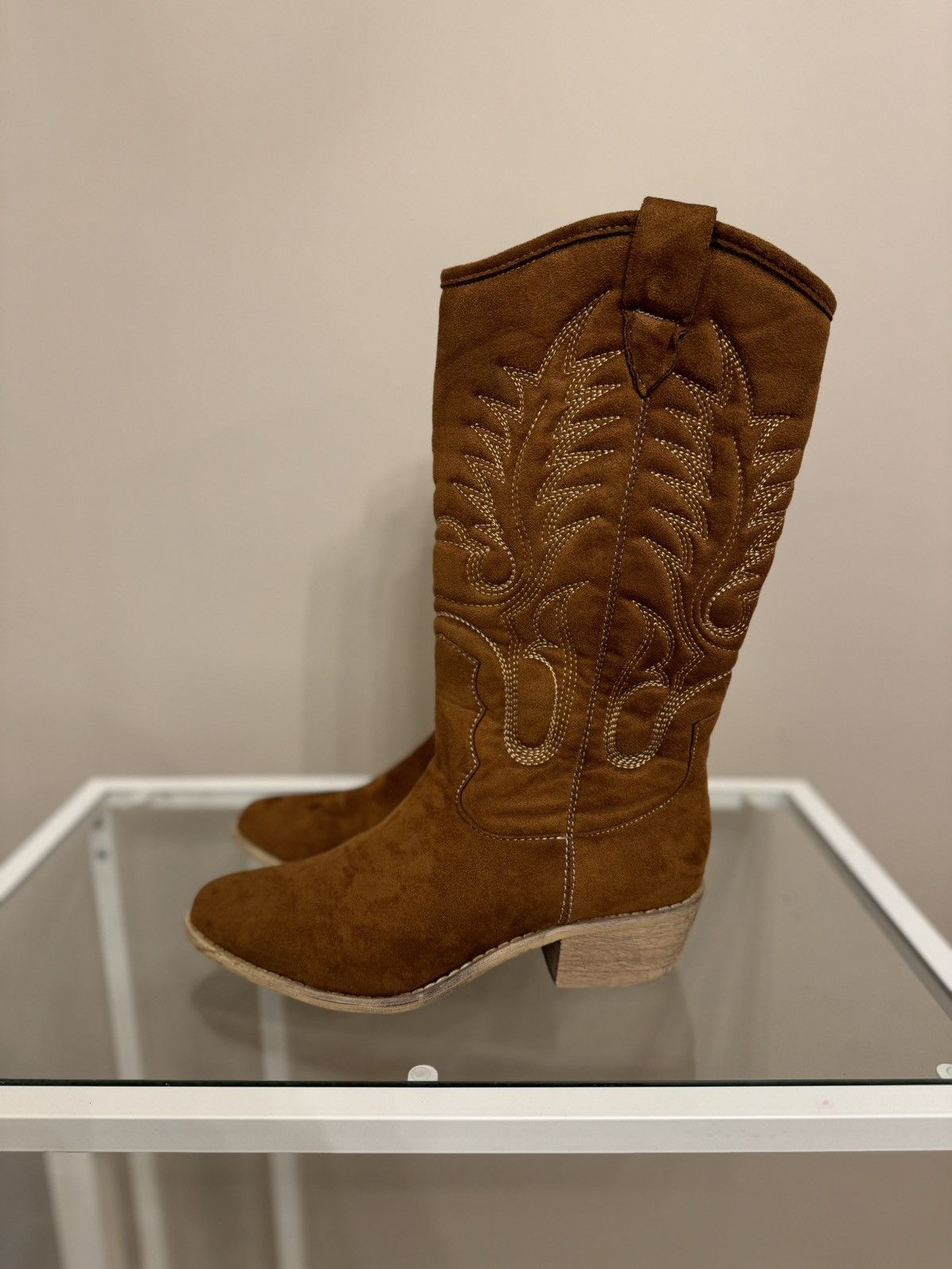 Leather Kozaki Boots suede 39 Spain style boots shoes cowboys hype Size US 8 / IT 38 - 3 Thumbnail