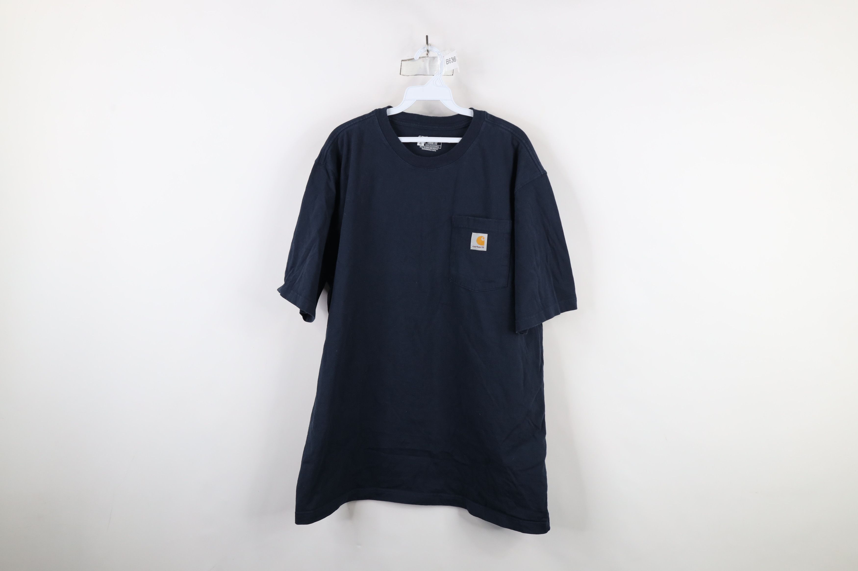 Carhartt × Vintage Vintage Y2K Carhartt Loose Fit Pocket T-Shirt Navy Blue Size US L / EU 52-54 / 3 - 1 Thumbnail