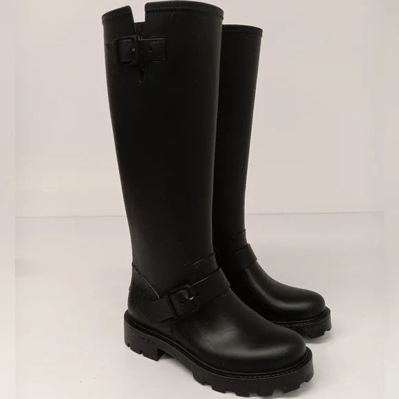Jimmy Choo Jimmy Choo Yael Buckled Rubber Knee High Rain Boots-EU36/US6 Size US 6 / IT 36 - 2 Thumbnail