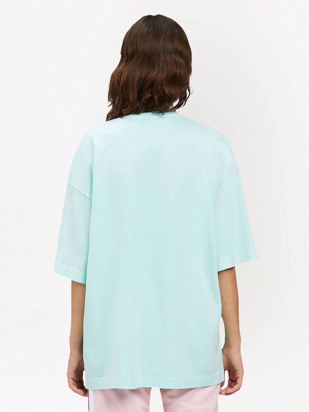 Palm Angels Turquoise Dancing Bears Logo Oversized T-Shirt Size S / US 4 / IT 40 - 4 Thumbnail