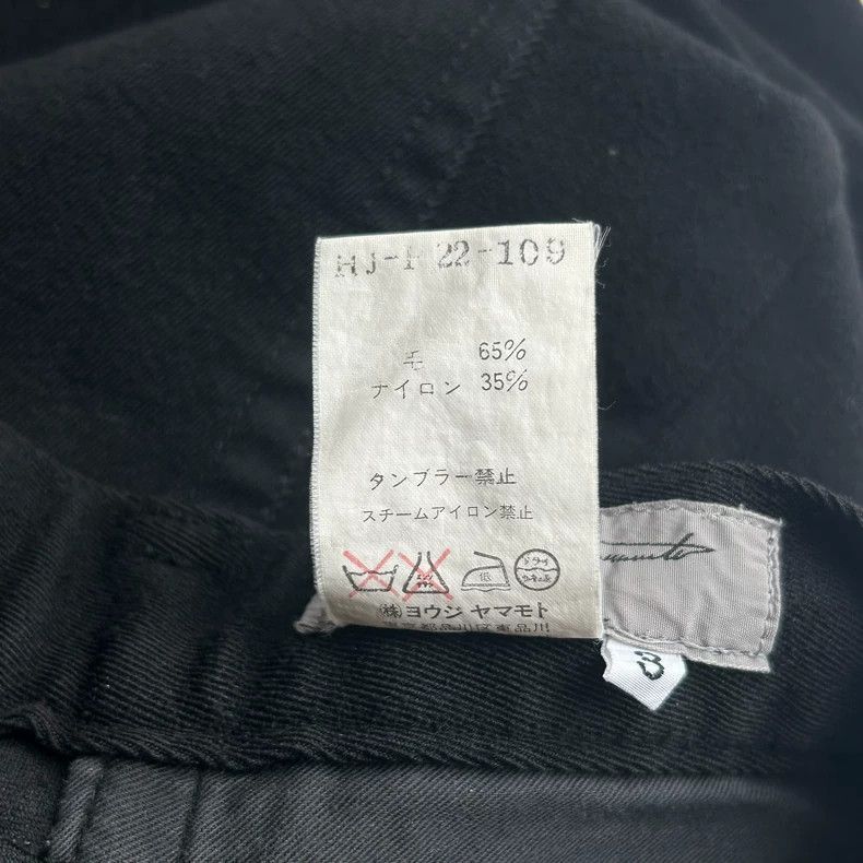 Yohji Yamamoto Yohji Yamamoto Yohji Yamamoto Black Wool Blend Denim Pants Size US 42 / EU 58 - 6 Thumbnail