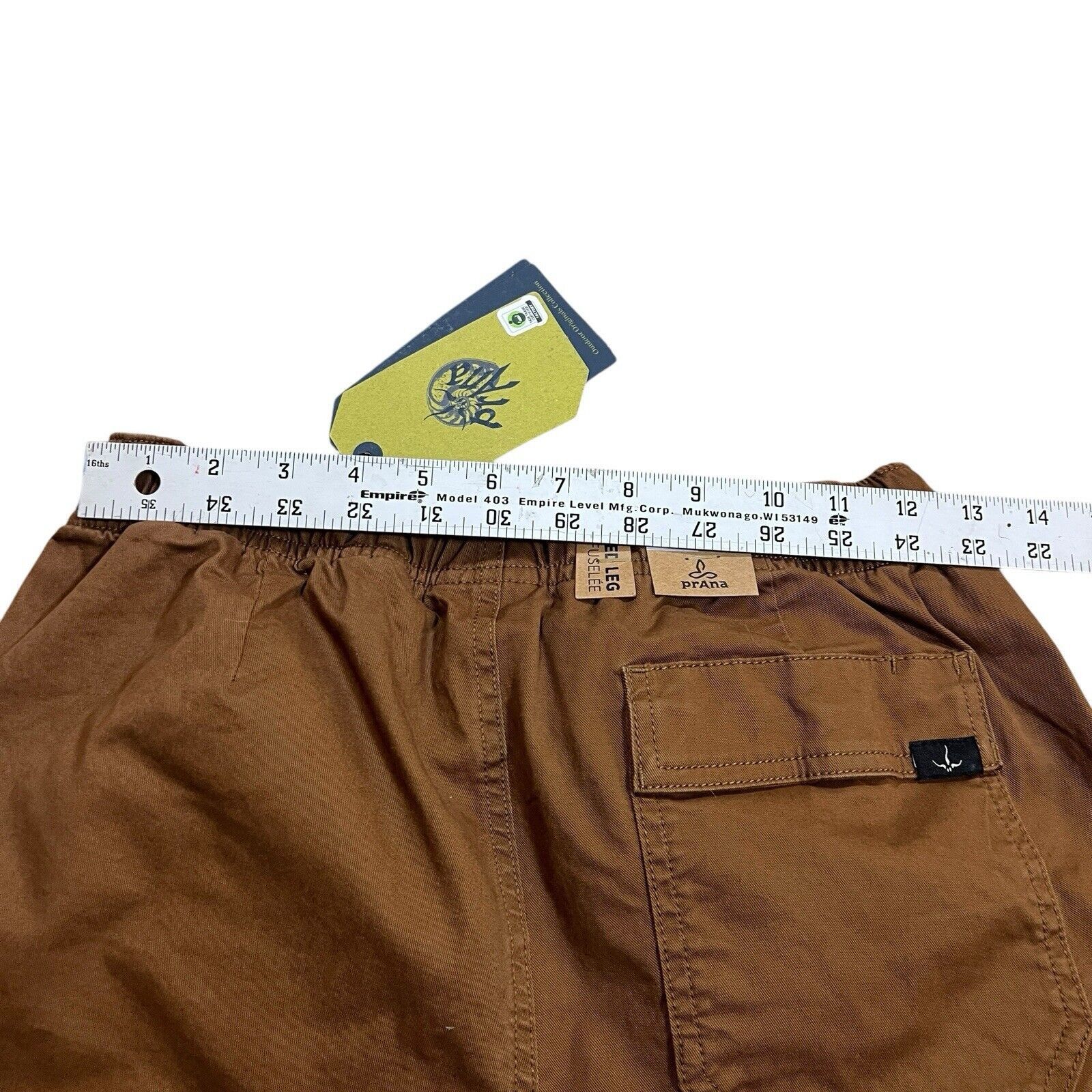Prana prAna Mojave Pants Mens Sepia Brown Tapered Leg belt Size XS Size US 26 / EU 42 - 7 Thumbnail