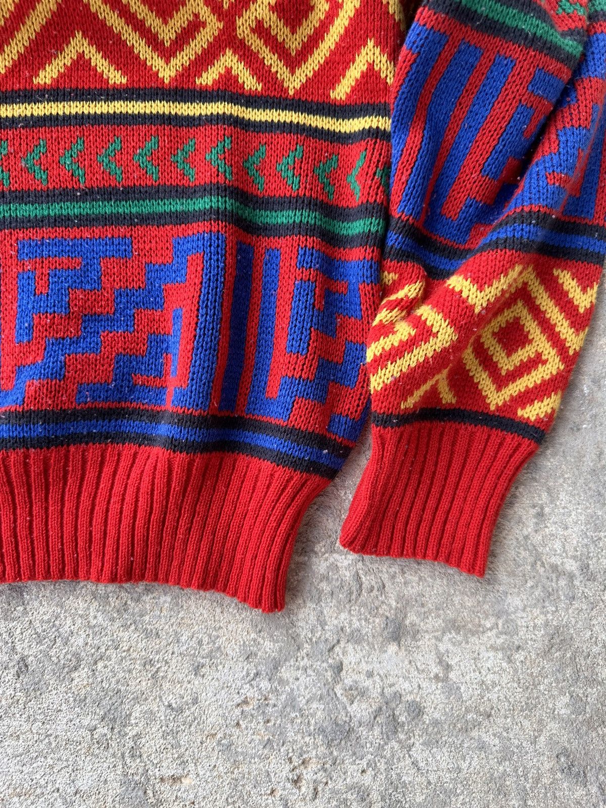 Designer × Vintage 90s Slopes Aztec Pattern Sweater Size US M / EU 48-50 / 2 - 3 Thumbnail