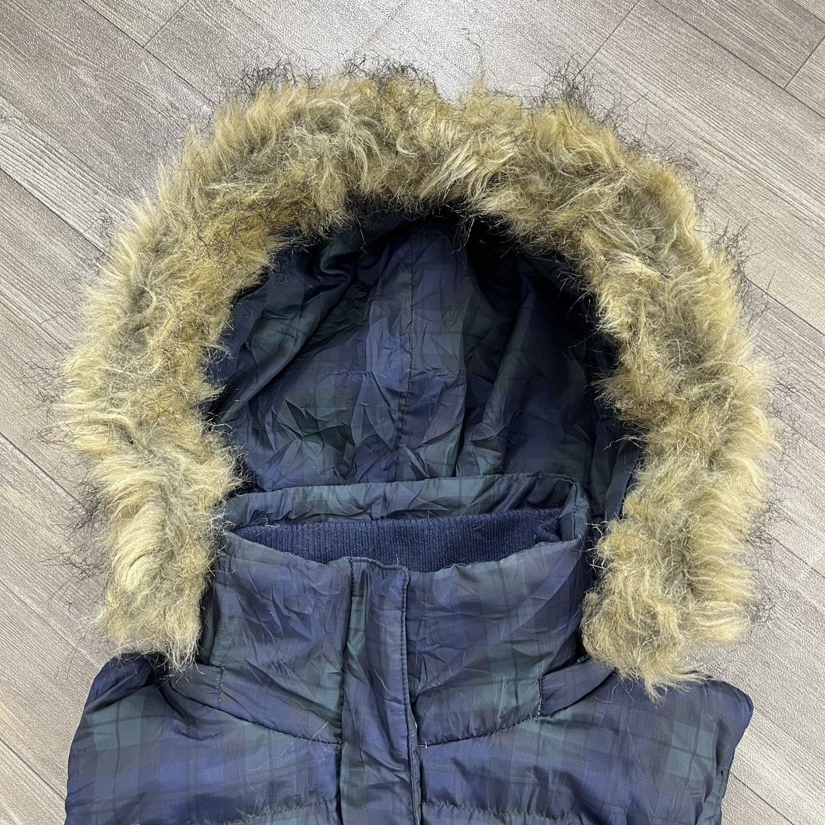 If Six Was Nine 2000s Goa Style Plaid Down Jacket Fur Vest Size US M / EU 48-50 / 2 - 3 Thumbnail