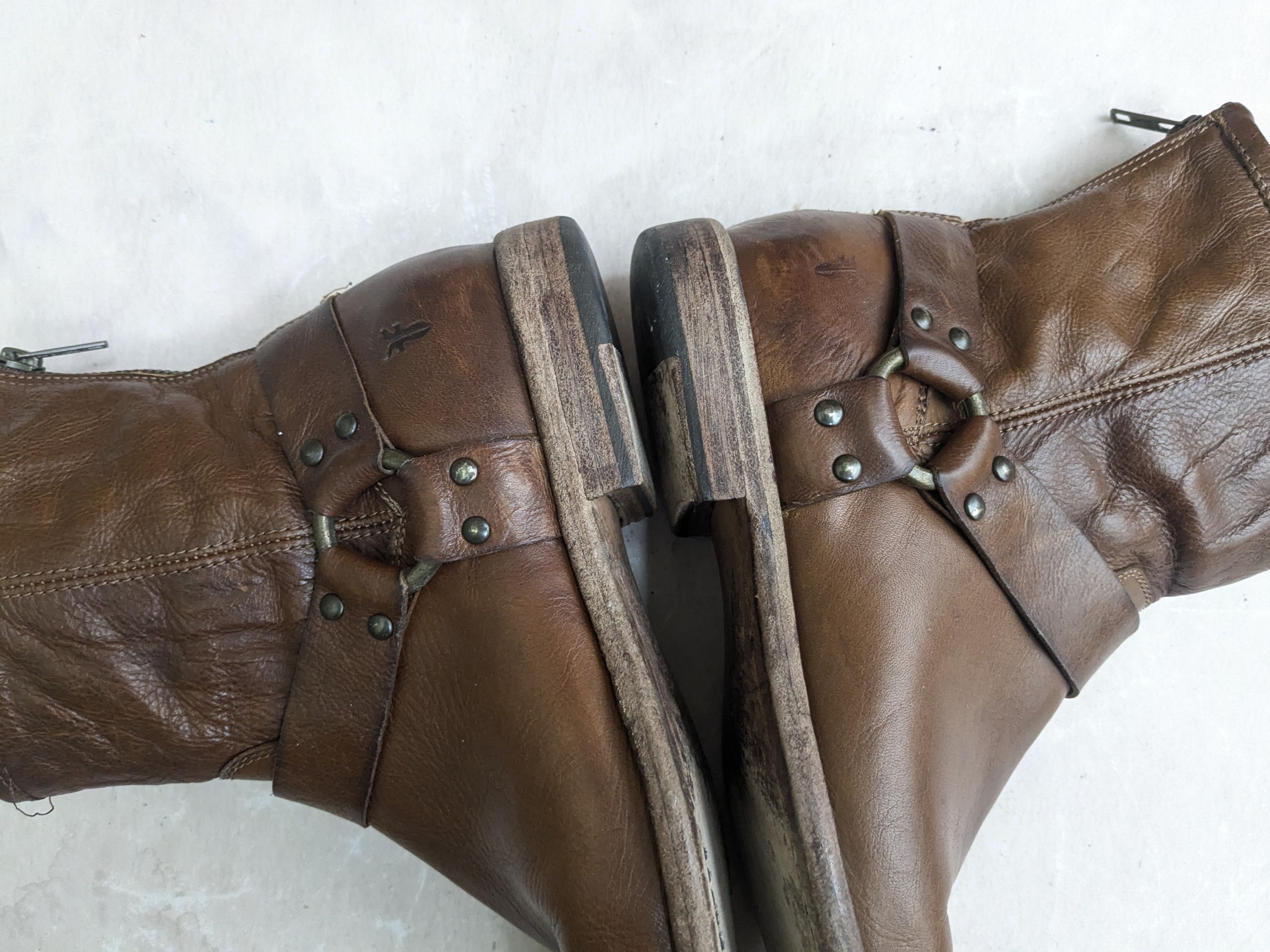 Frye Frye Harness Brown Leather 9.5 Leather Buckle Punk Size US 9.5 / EU 42-43 - 9 Thumbnail