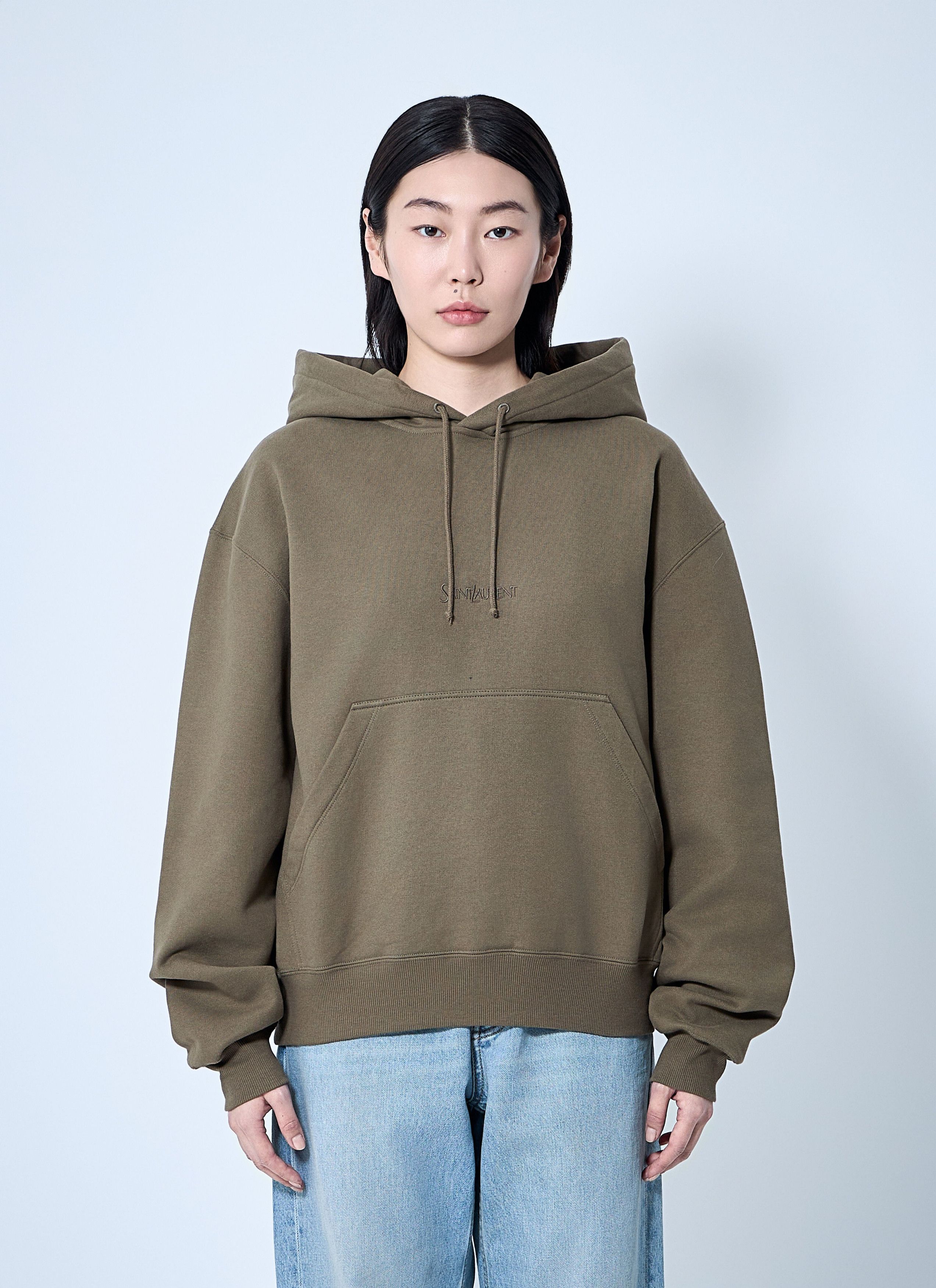Saint Laurent Paris Hooded Logo Motif Sweatshirt Size XS / US 0-2 / IT 36-38 - 1 Thumbnail