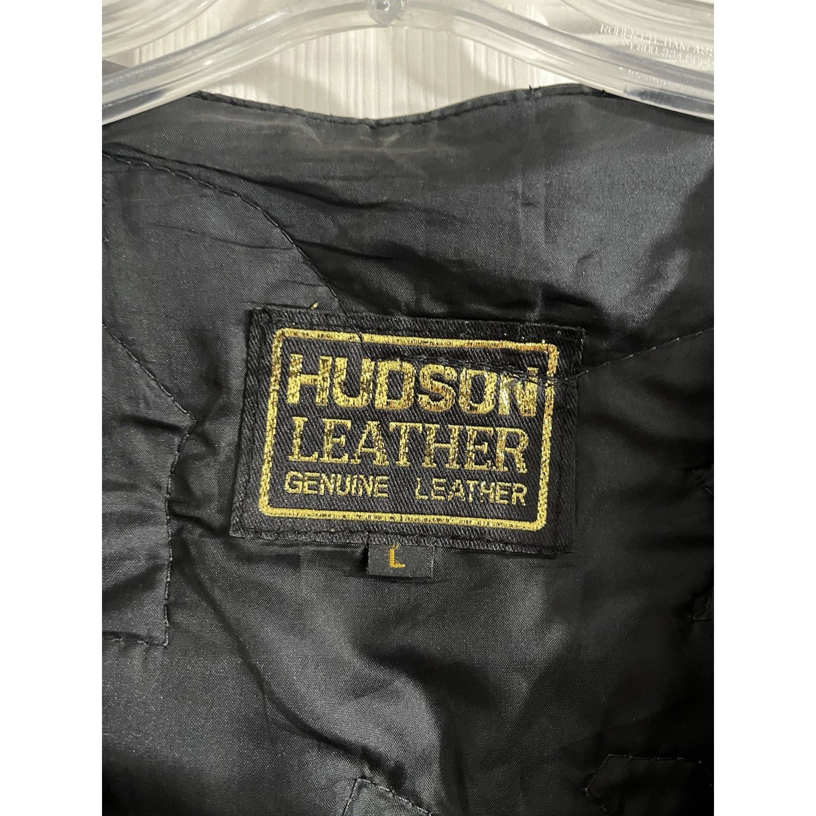 Other Vintage Hudson Leather Biker Best Motorcycle Sz L Eagle Flag Size US L / EU 52-54 / 3 - 3 Thumbnail