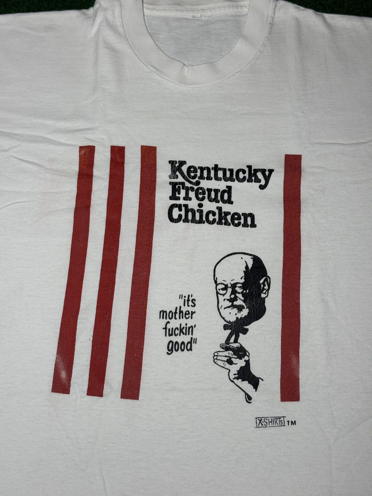 Vintage Vtg 90s Kentucky Freud Chicken RARE KFC Sigmond Freud Shirt Size US XL / EU 56 / 4 - 2 Thumbnail
