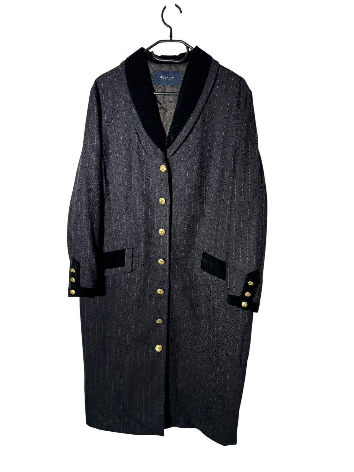 Burberry Burberry Long Coat Jacket Wool Gold Button Big Logo 90’s Size XXL / US 16-18 / IT 52-54 - 1 Thumbnail