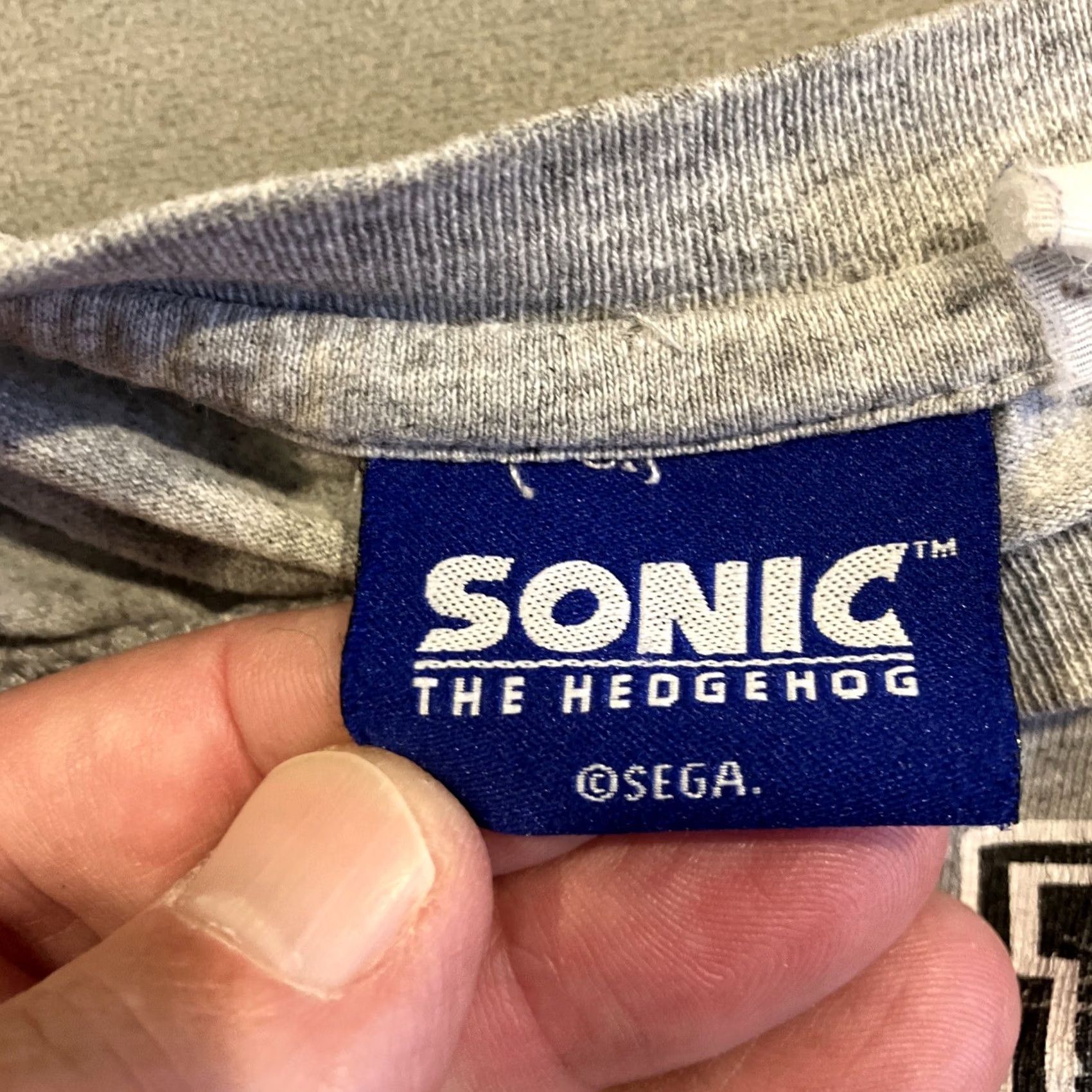 Born VINTAGE Sonic The Hedgehog T-Shirt Sonic Born Winner SEGA Video Game Graphic Print Crew Neck Short Sleeve Gray M Mens 90s Cartoon USA Size US M / EU 48-50 / 2 - 3 Thumbnail