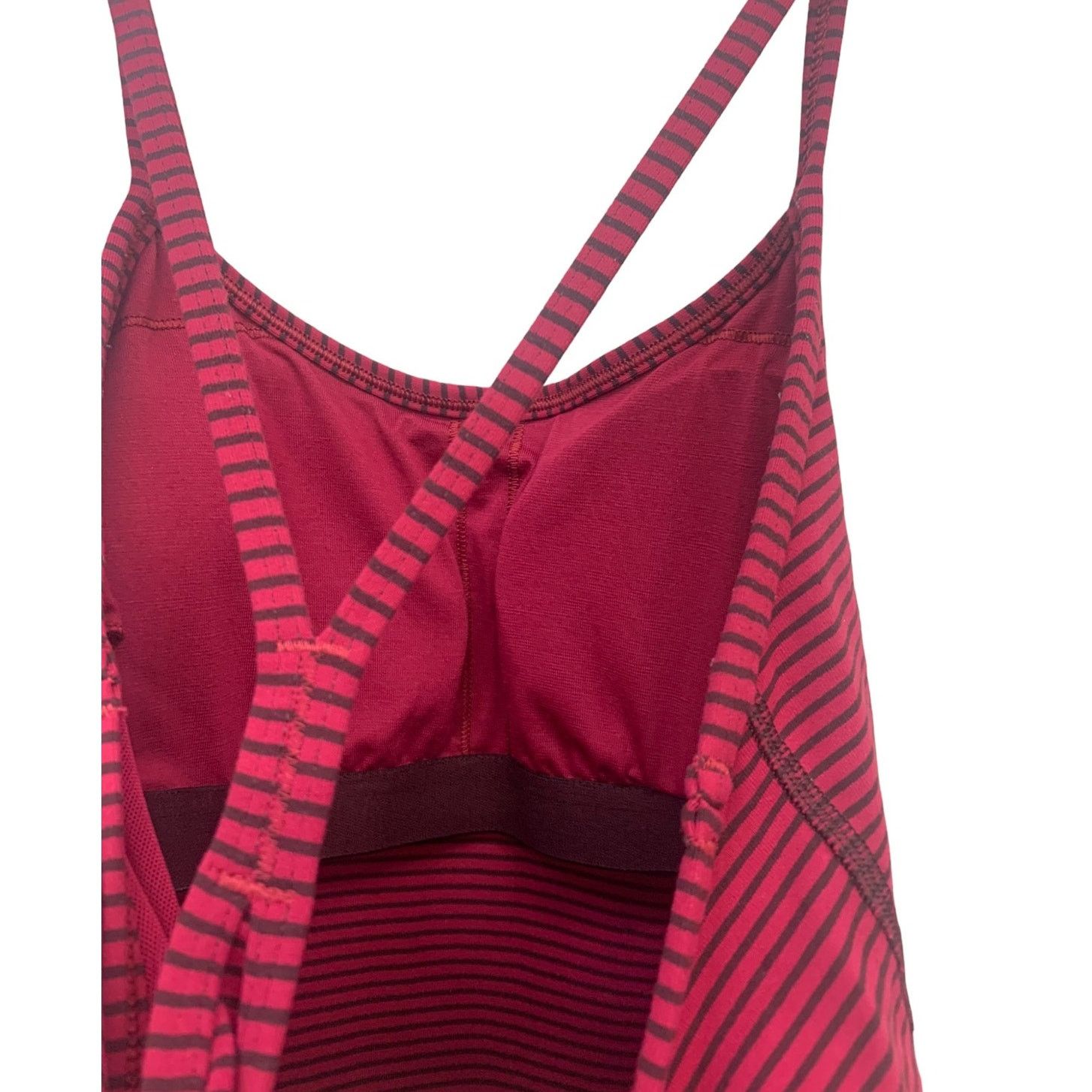 Lululemon Lululemon Power Y Tank *Luon Hyper Stripe Bumble Berry SZ 6 Size M / US 6-8 / IT 42-44 - 7 Thumbnail