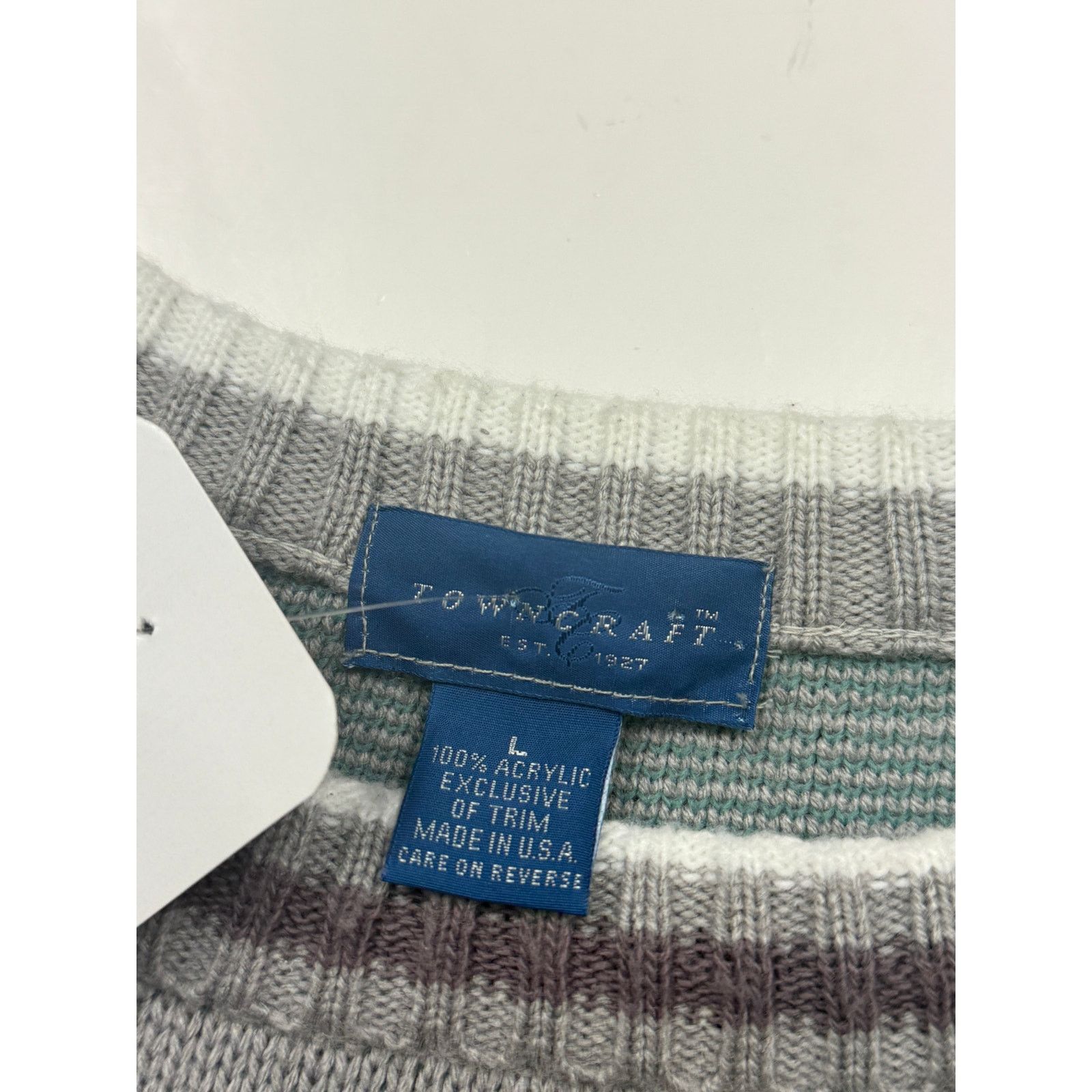 Vintage Vintage Town Craft Abstract Argyle Print Acrylic Sweater L Size US L / EU 52-54 / 3 - 3 Thumbnail