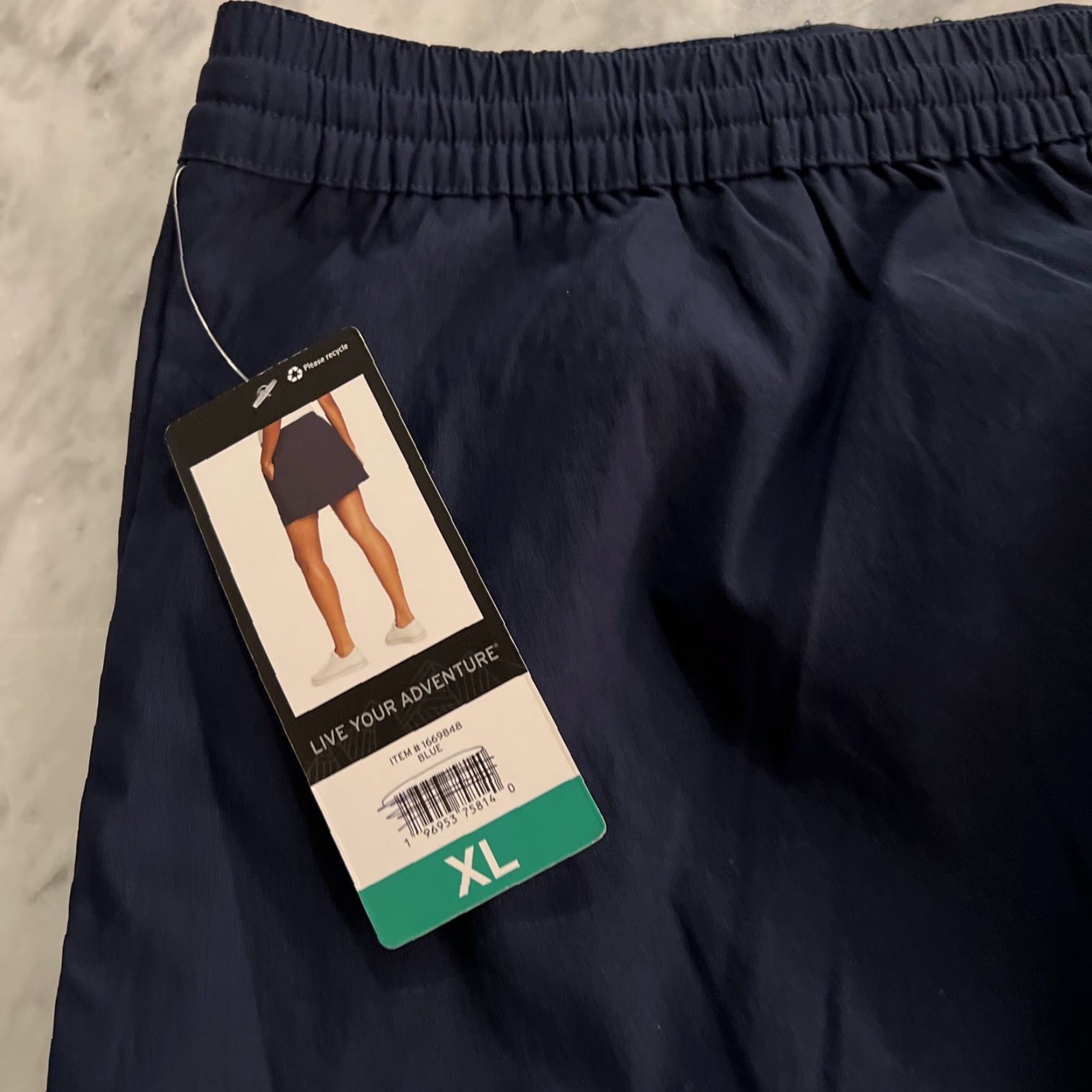 Eddie Bauer Eddie Bauer Women’s Skort XL Navy Blue Tulip Hem Casual Travel Short Stretch Spring Summer Size 40" / US 18 - 8 Thumbnail