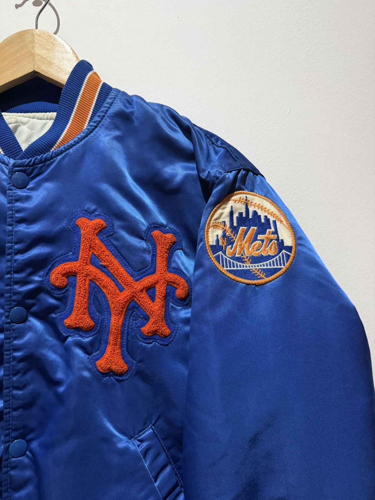 Starter Vintage 80s Starter Mets satin bomber jacket Size US M / EU 48-50 / 2 - 4 Thumbnail