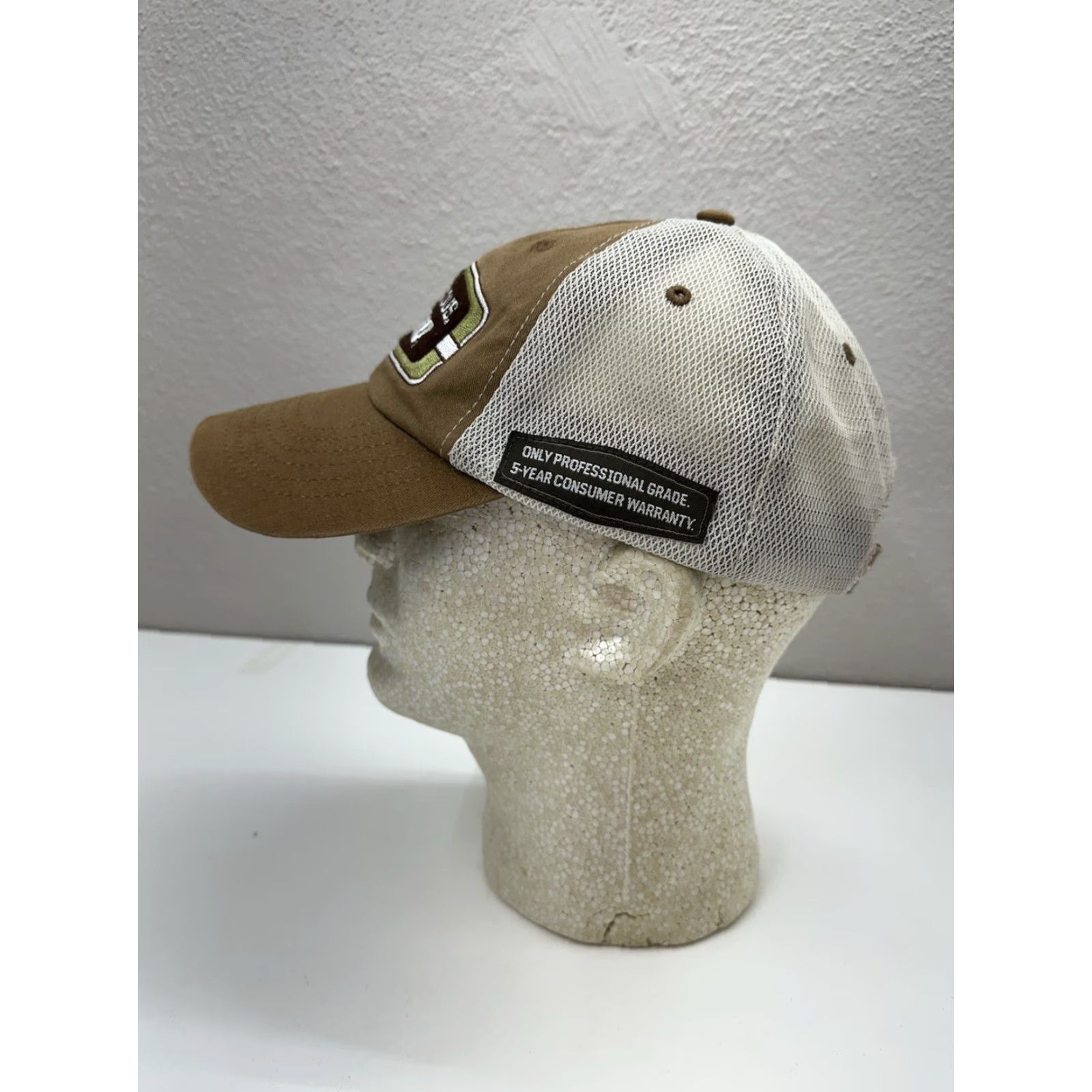 Vintage Echo Baseball Hat Be Serious Echo Brown Embroidered Logo Adjustable Cap Mens List Adjustable Strap Brown Cotton Polyester Cap Size ONE SIZE - 5 Thumbnail