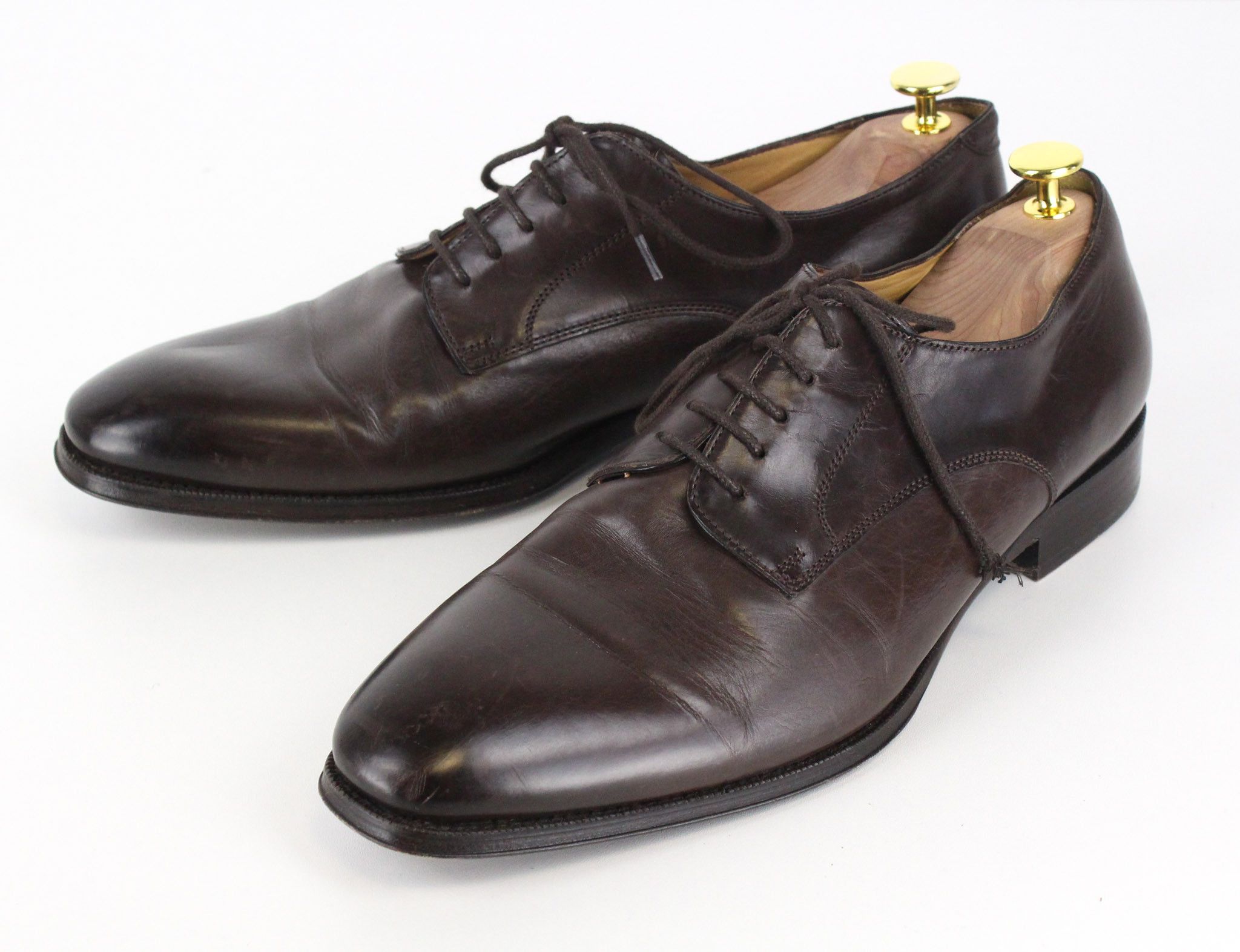Suitsupply EU44 Dark Brown Leather Low-Top 72421 Size US 11 / EU 44 - 5 Thumbnail