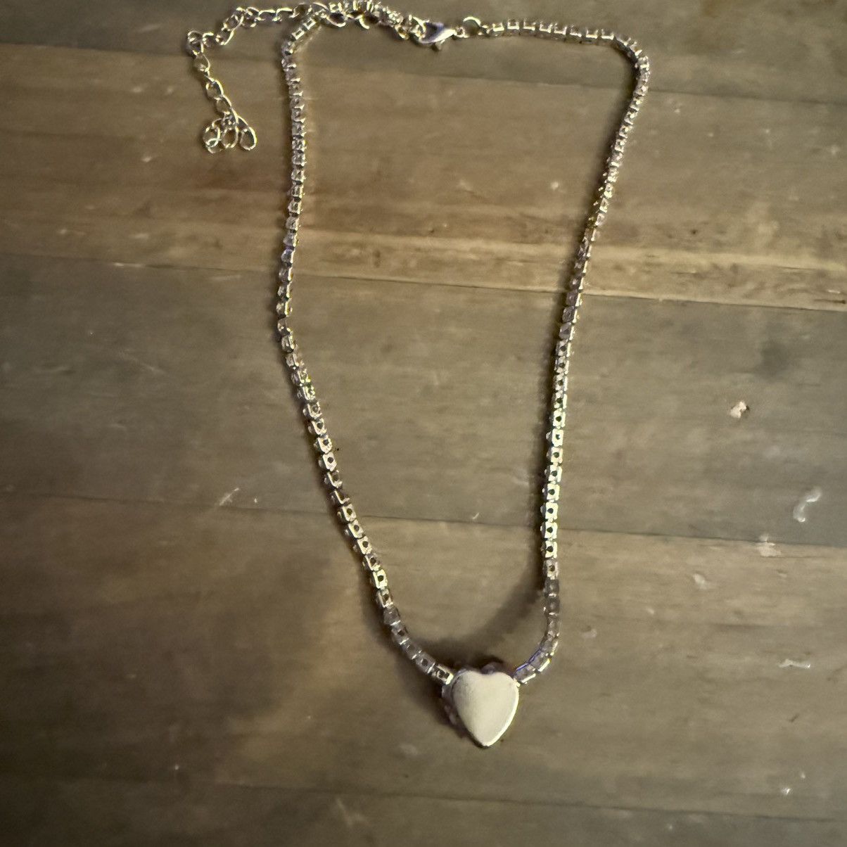 Other Gold tone clear rhinestone heart tennis necklace Size ONE SIZE - 6 Thumbnail