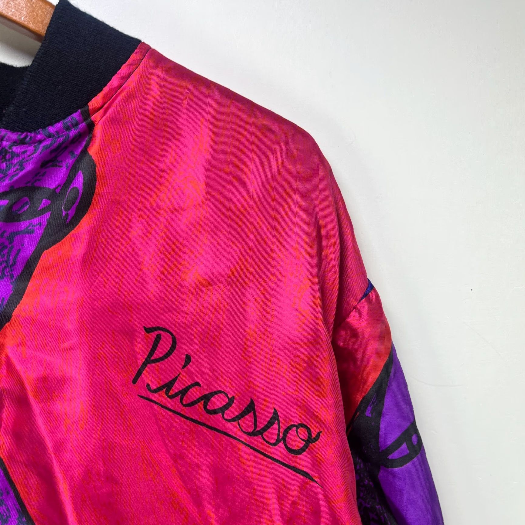 Vintage VINTAGE Picasso Windbreaker Jacket M Blue 90s Windbreaker Mens Size US M / EU 48-50 / 2 - 3 Thumbnail