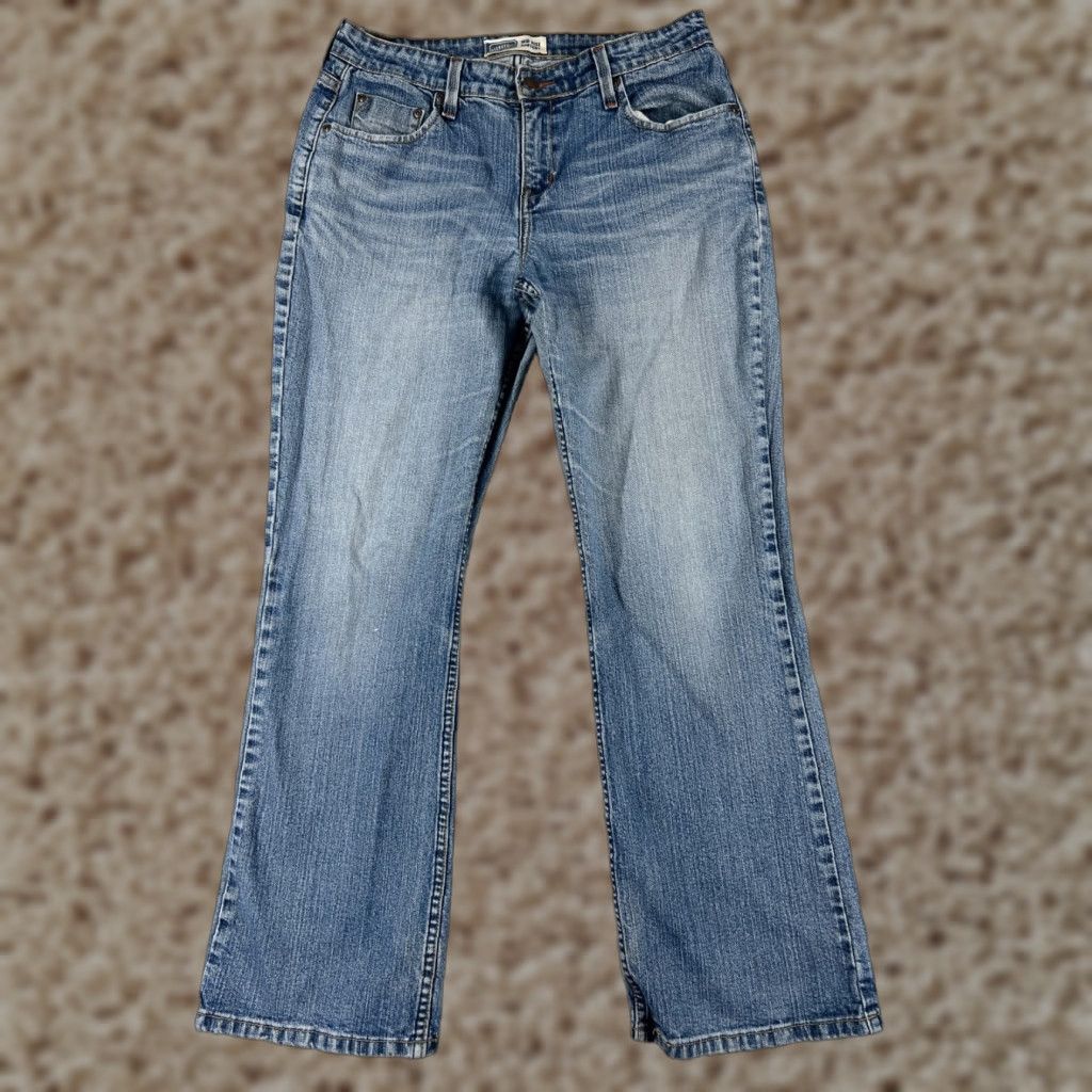 Levi's Levi's Women's Bootcut Jeans 10 Blue Denim Mid Rise Stretch Cotton Blend Inseam 29" Size 32" / US 10 / IT 46 - 1 Thumbnail