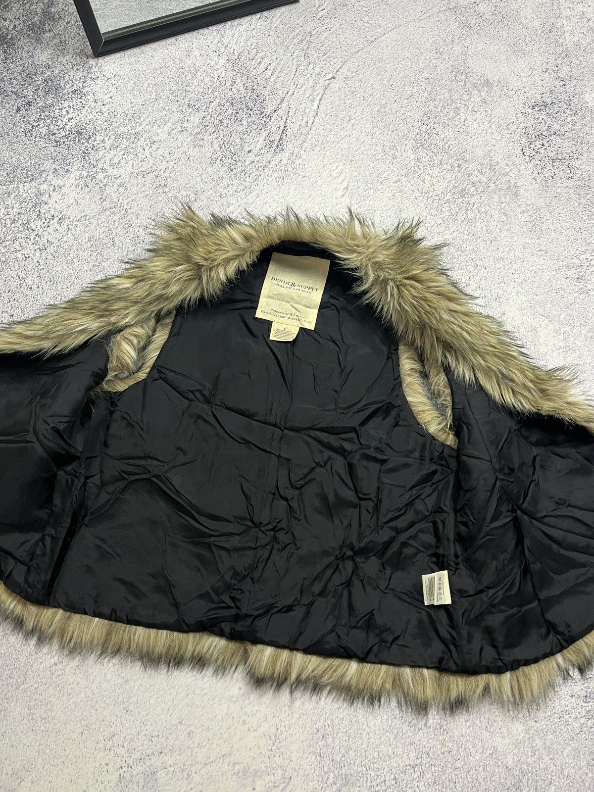 Denim & Supply Ralph Lauren × RRL Ralph Lauren Fur Coat Vest Denim And Supply Ralph Lauren Rare Hype Y2K Size XL / US 12-14 / IT 48-50 - 7 Thumbnail