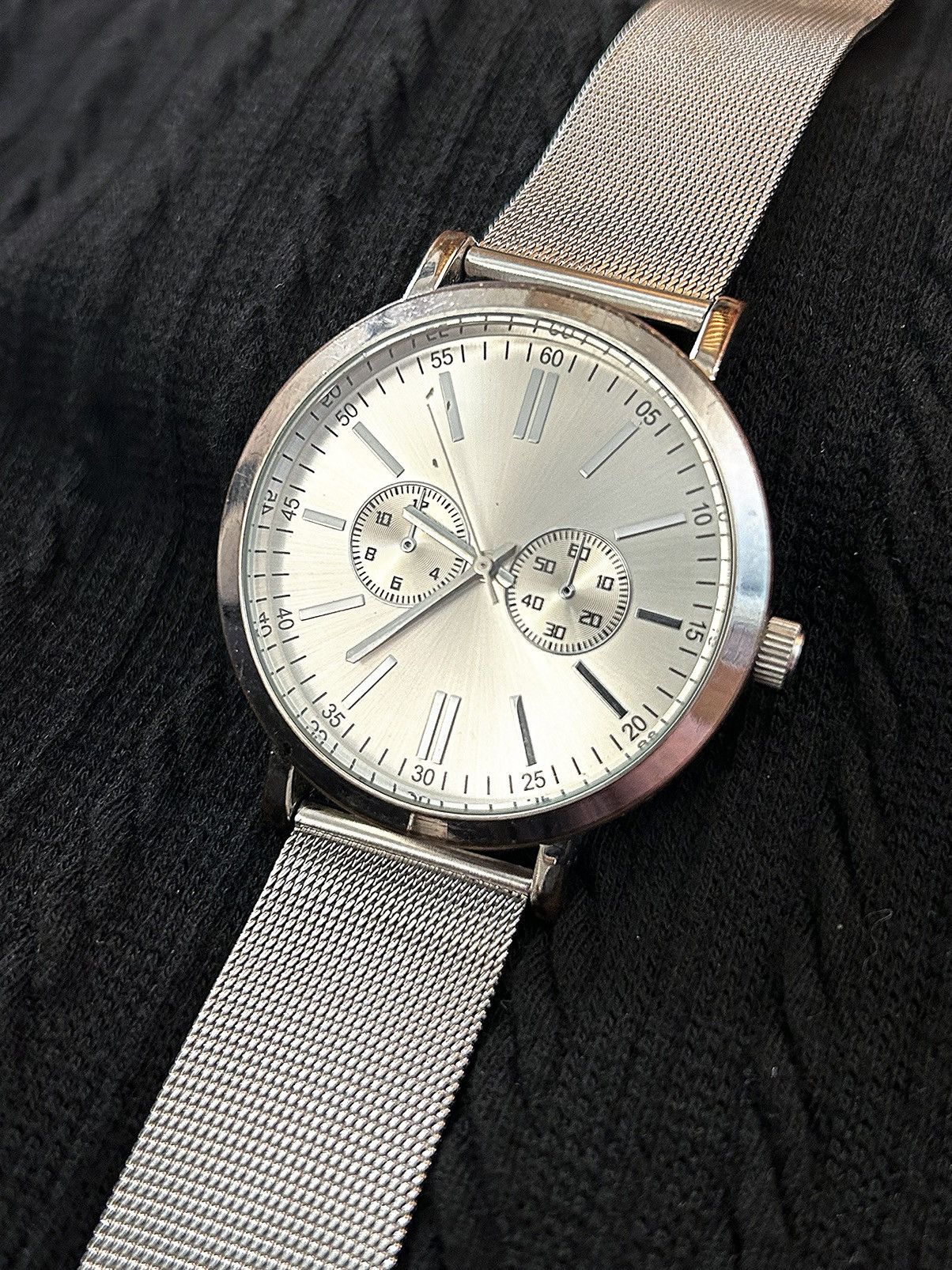 Aldo × Vintage Vintage ALDO UNISEX S-3775 Silver Mesh Metal Band Watch Size ONE SIZE - 6 Thumbnail