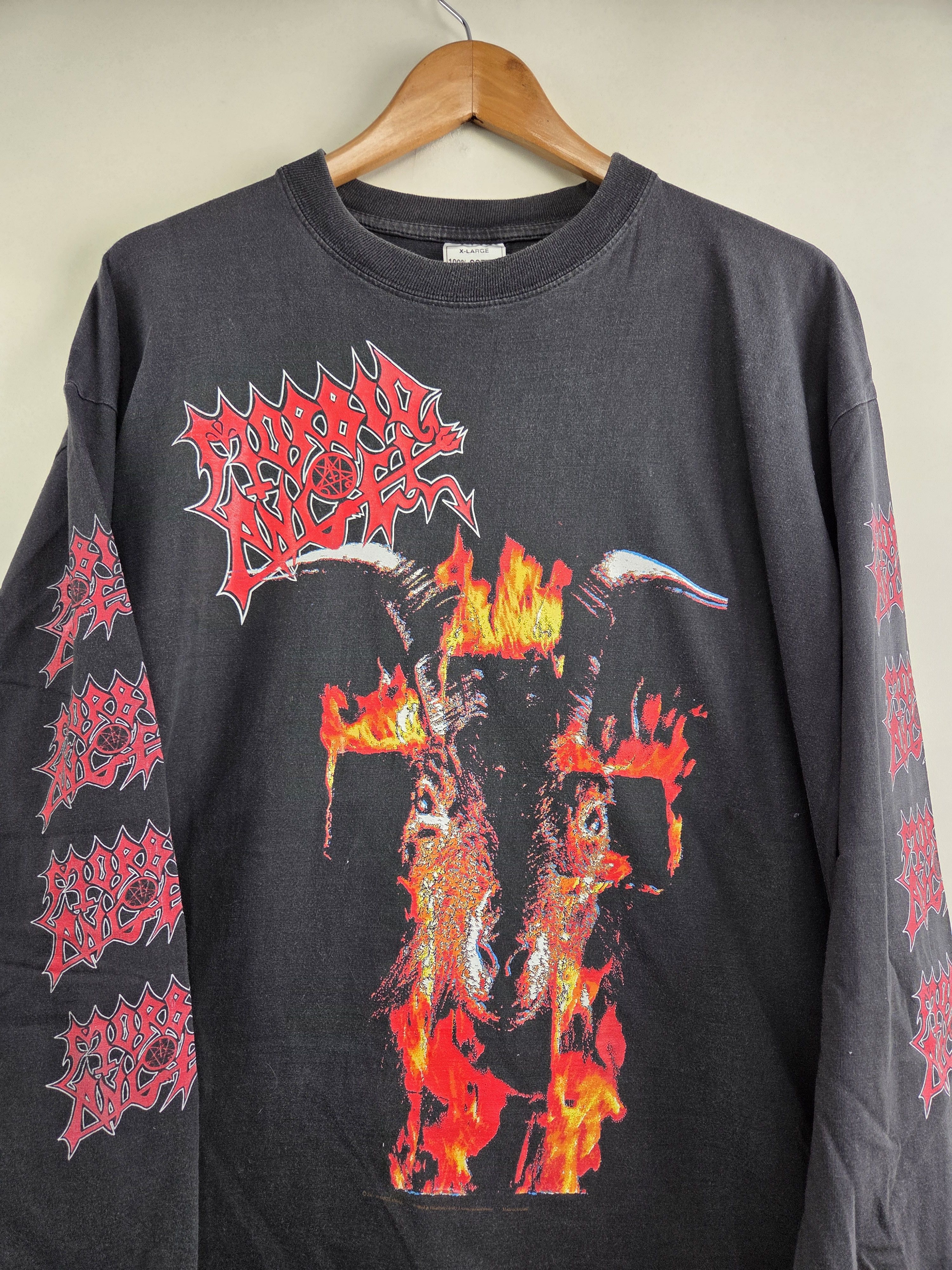 Band Tees × Vintage 90s Morbid Angel Goat Covenant Long-sleeved XL 23" 29.5" Size US XL / EU 56 / 4 - 3 Thumbnail
