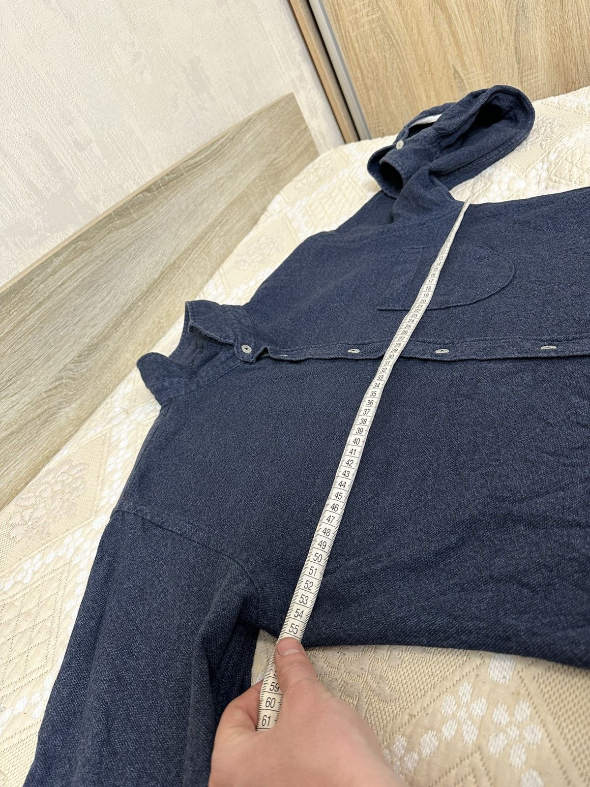 Universal Works 🔥 Universal Works Button Up Long Sleeve Casual Shirt Navy Size US M / EU 48-50 / 2 - 7 Thumbnail