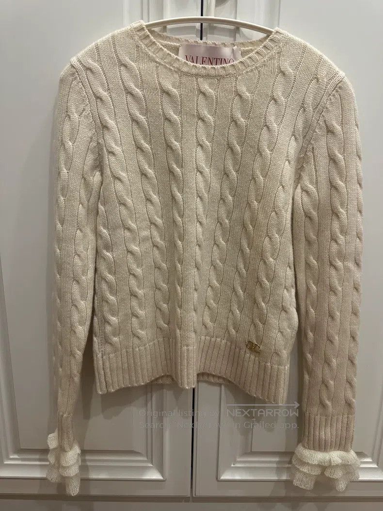 Valentino Valentino Cashmere long-sleeved lace knitwear Size S / US 4 / IT 40 - 1 Thumbnail