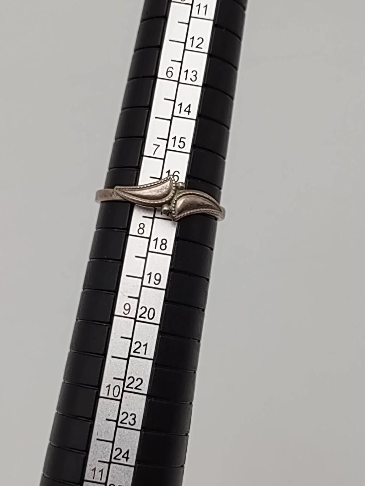 The Unbranded Brand VTG Sterling Silver Leaf Feather Ring 925 Boho Stacking 7.5 Size ONE SIZE - 4 Thumbnail