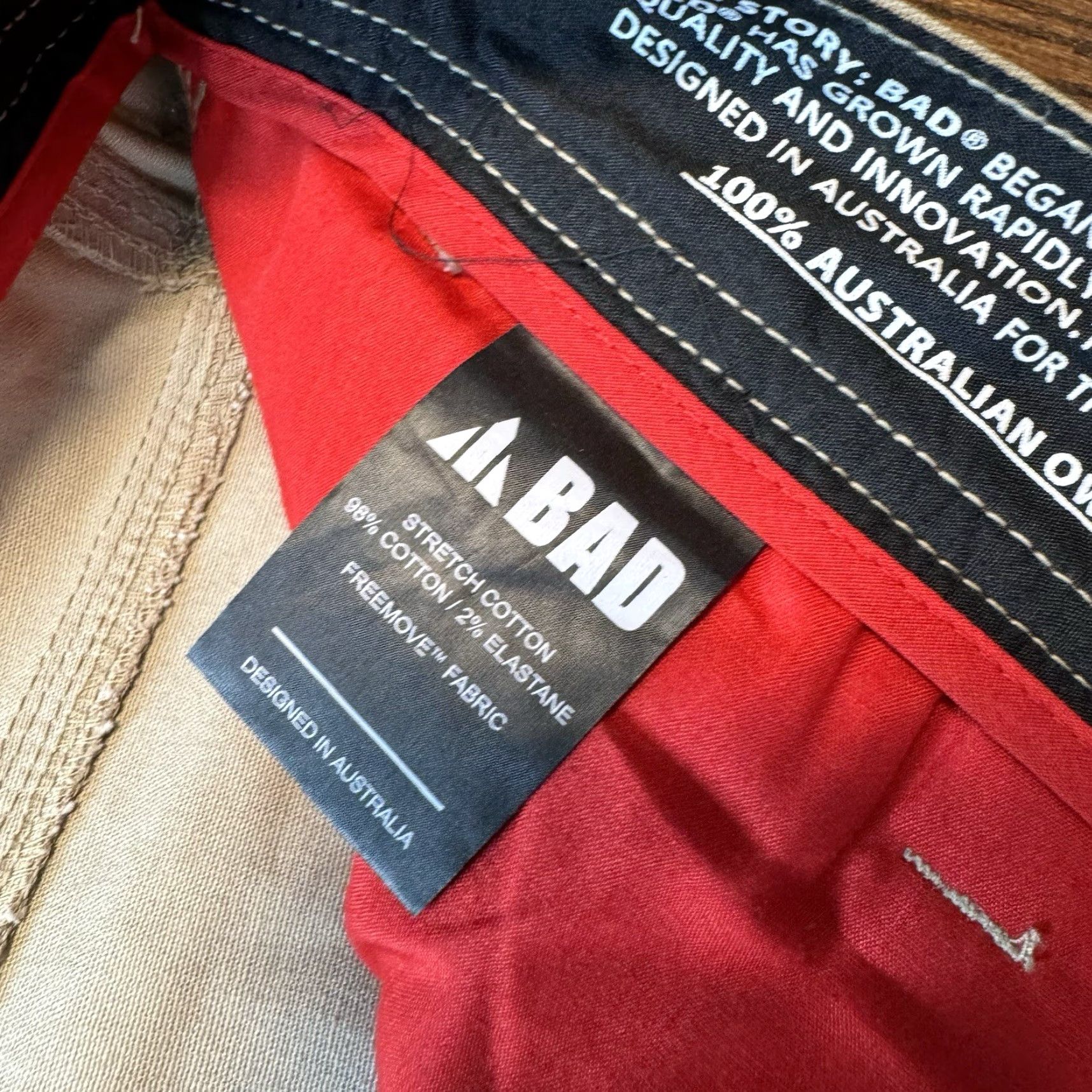 Vintage Bad Attitude Straight Pants Khaki Workwear 38x34 Men Regular Beige Canvas Dress Pants Front Flat 38x34 New Australian Owned Size US 38 / EU 54 - 5 Thumbnail