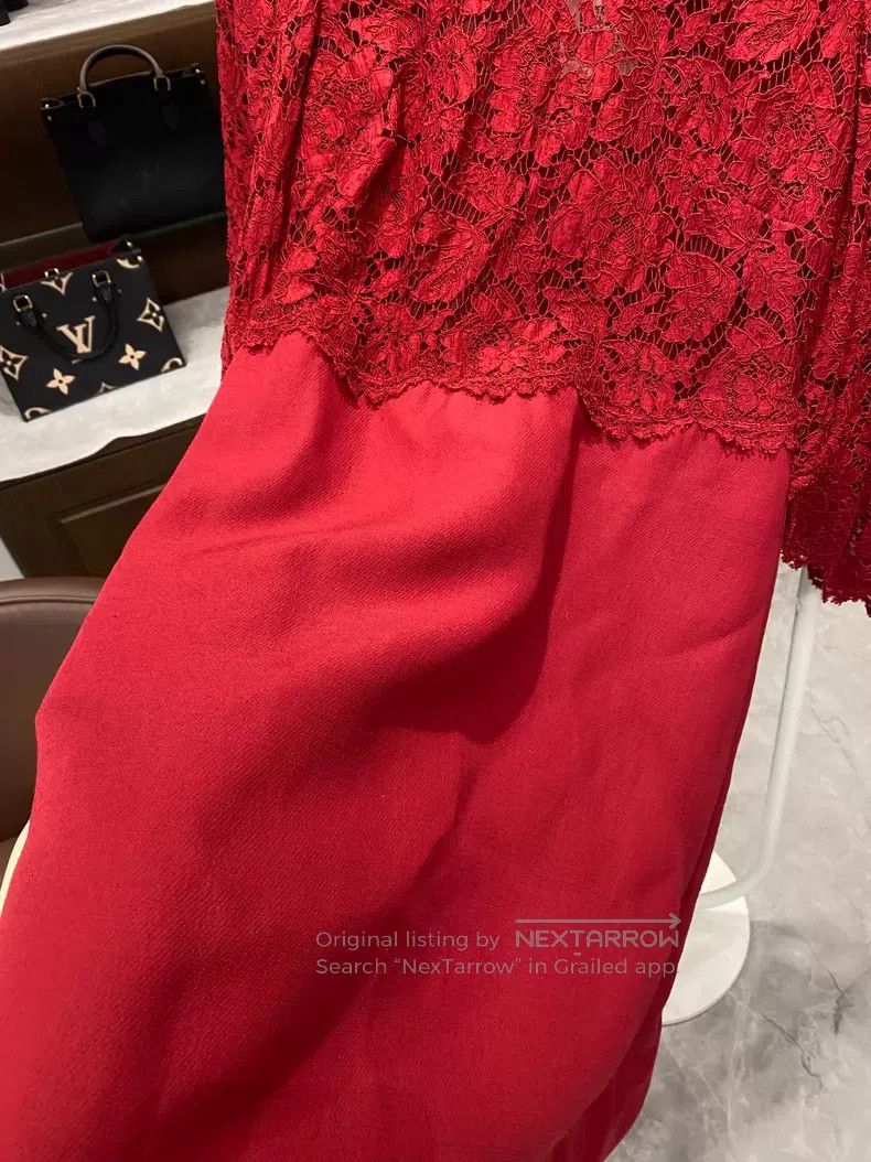 Valentino Valentino Red lace panel set Size S / US 4 / IT 40 - 4 Thumbnail