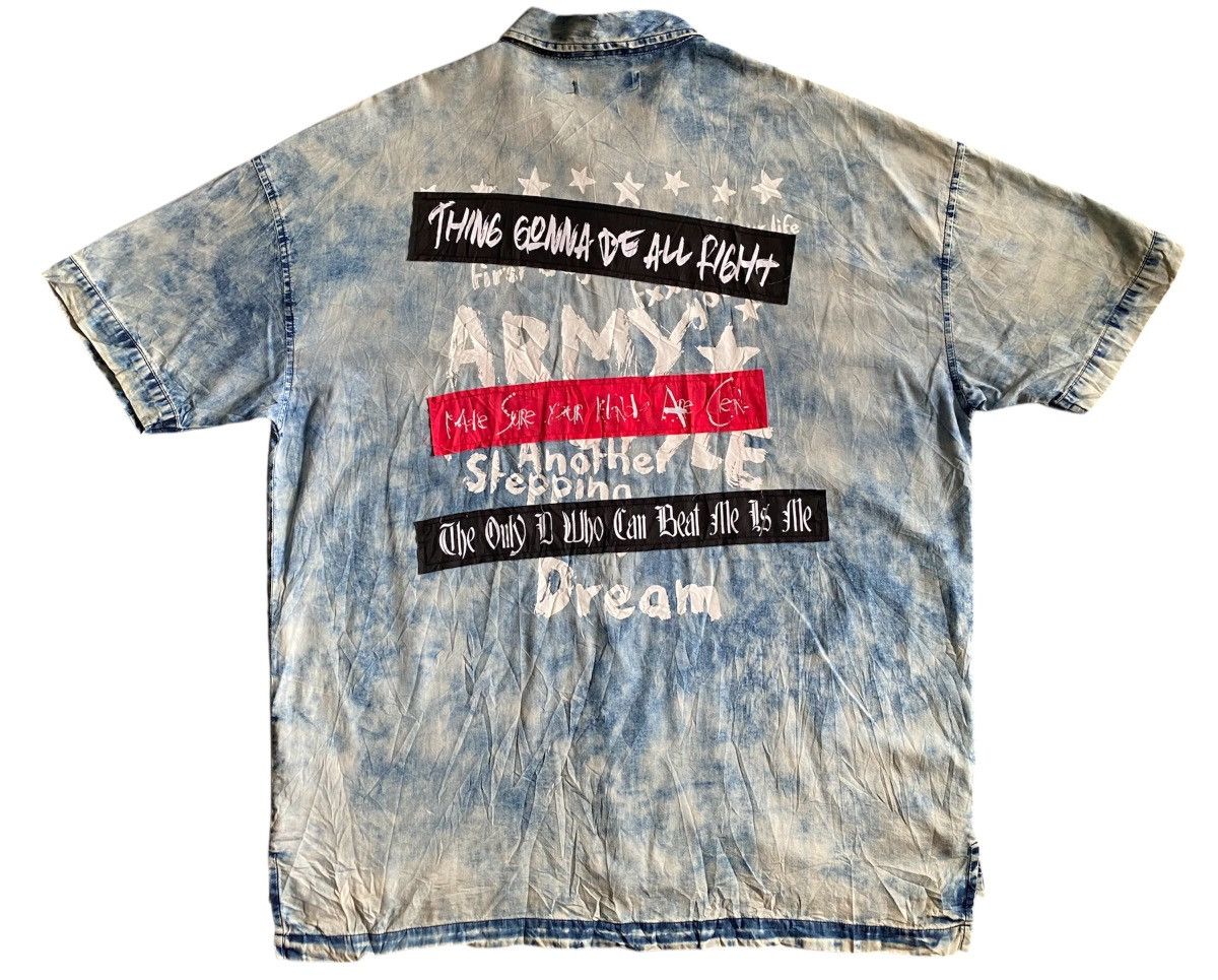 If Six Was Nine × In The Attic In The Attic Acid Wash Distressed Denim Shirt Size US L / EU 52-54 / 3 - 3 Thumbnail