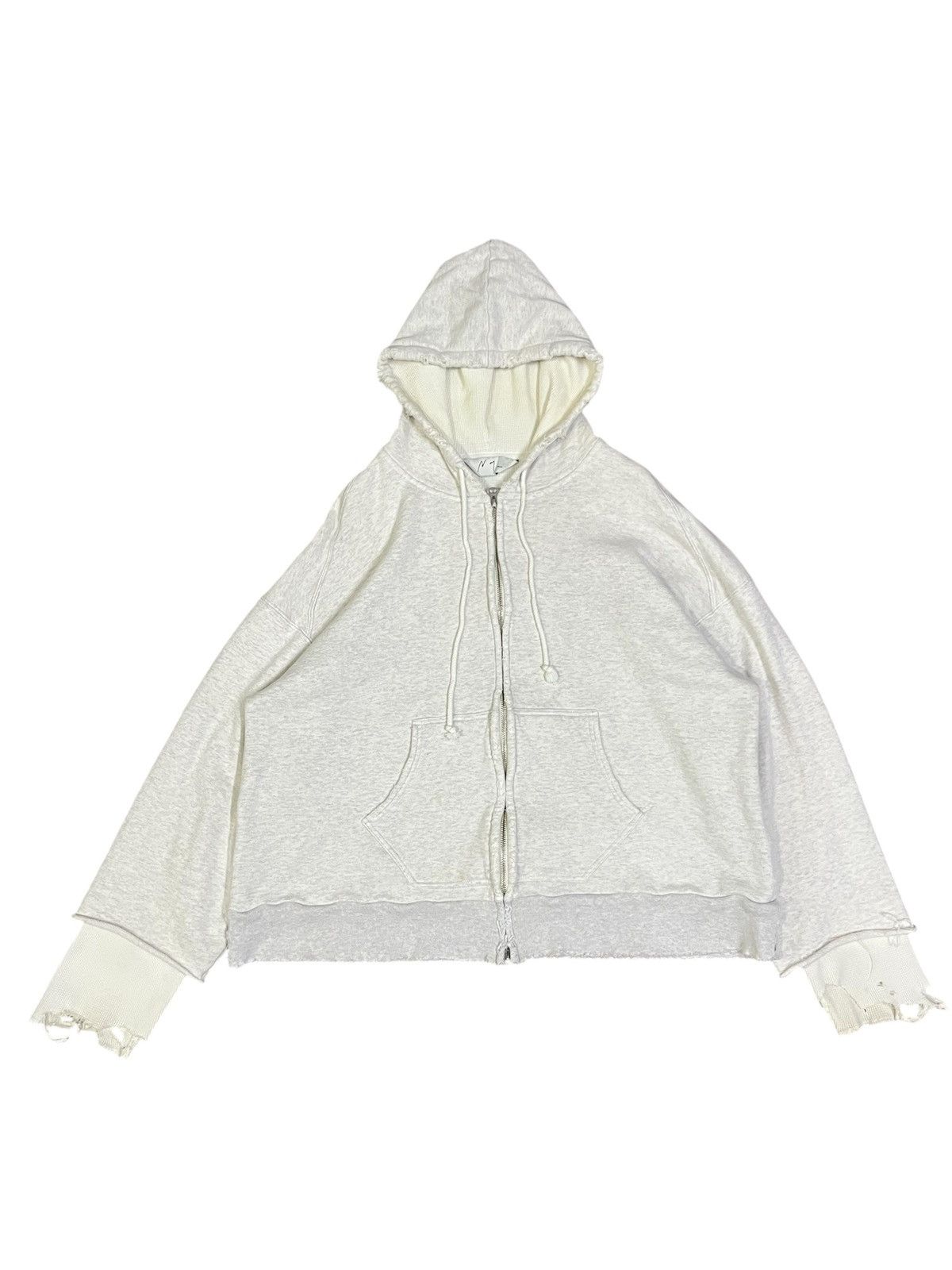 1 ANCELLM GARDEN LAYERED ZIP UP HOODIE 【公式通販】
