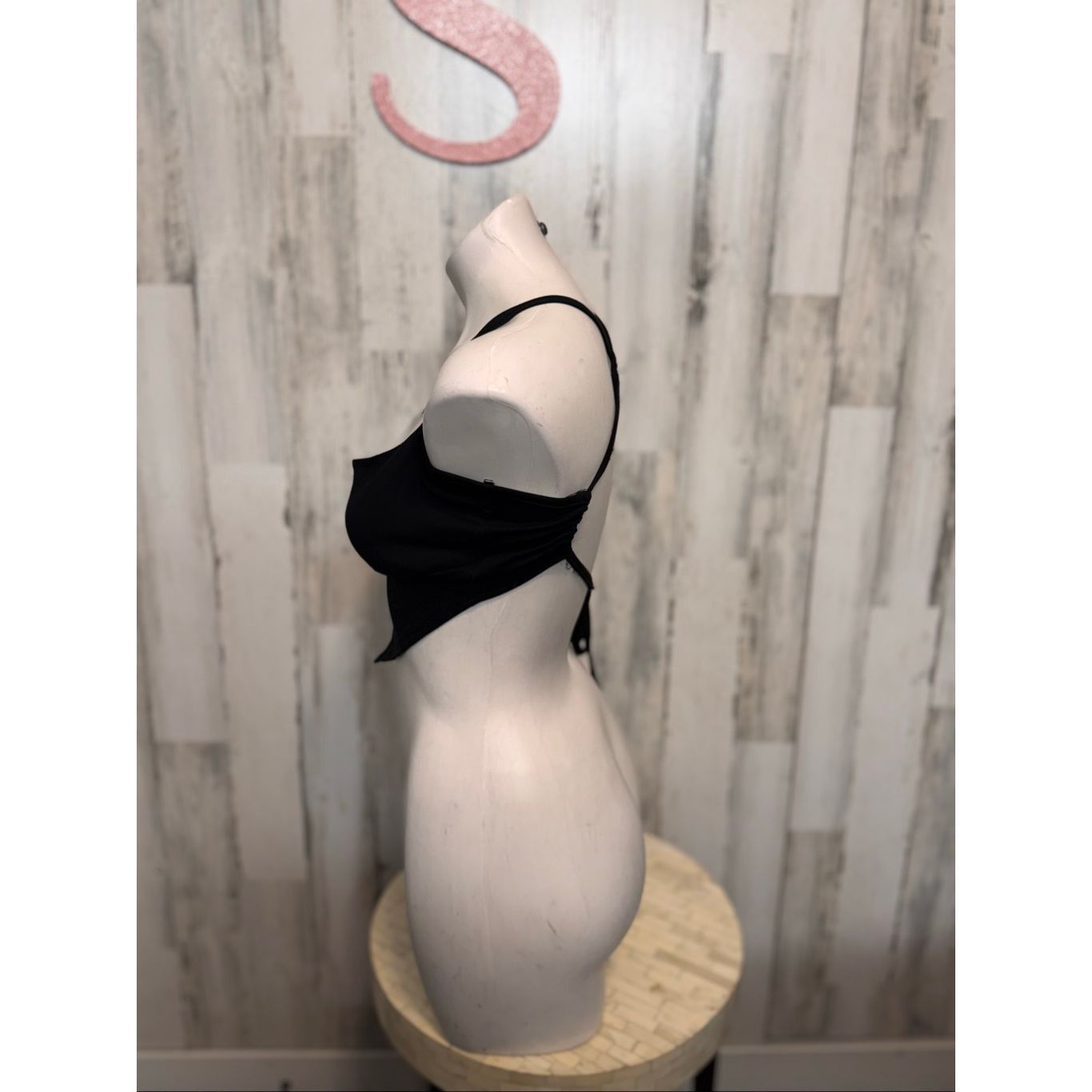 Other Blue Blush Black Handkerchief Crop Top Criss Cross Tie Back size Small Size S / US 4 / IT 40 - 5 Thumbnail