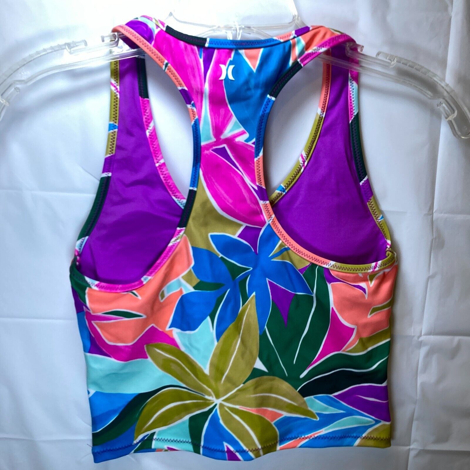 Hurley HURLEY Swim Tankini Top Juniors' Mas Isla Racerback XS Size ONE SIZE - 12 Thumbnail