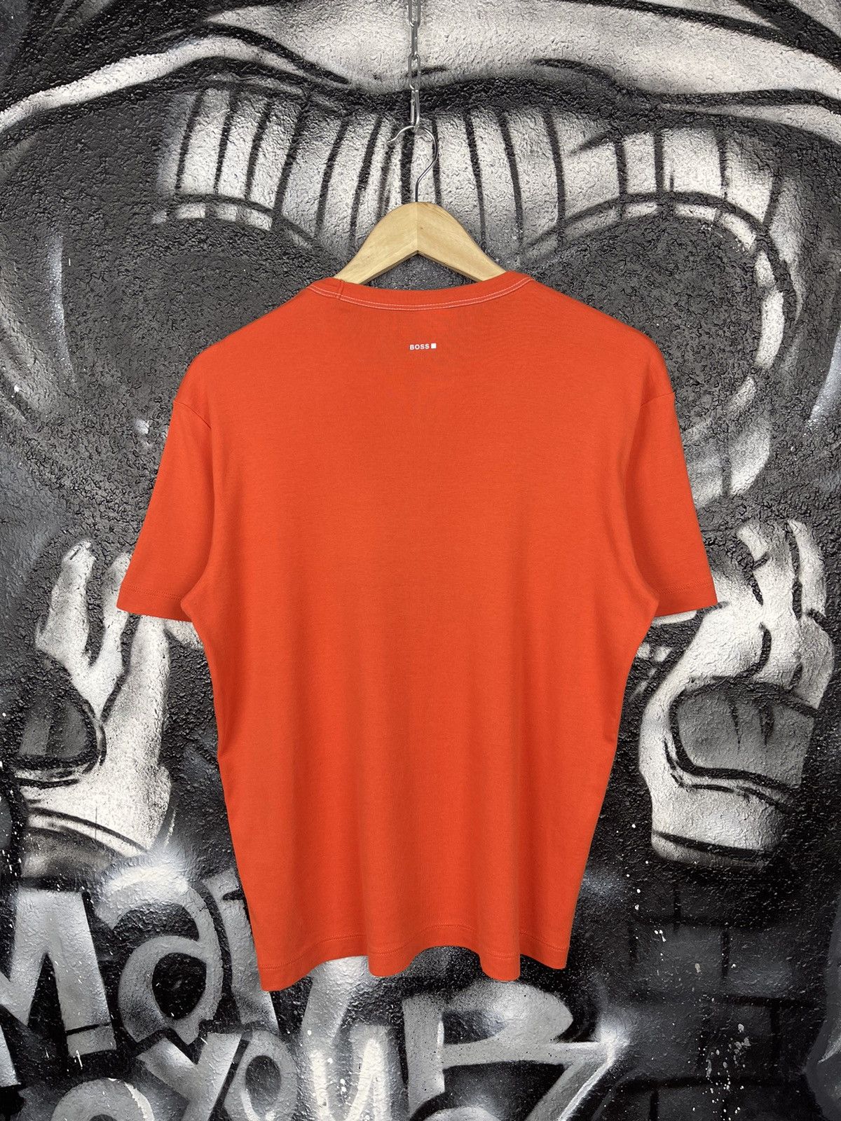 Hugo Boss Hugo Boss Y2K Orange Cotton Lady’s Front Printed Logo T-Shirt Size Large Size L / US 10 / IT 46 - 9 Thumbnail