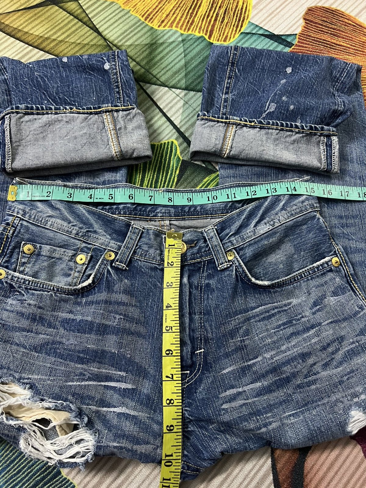If Six Was Nine × Japanese Brand DENIM CRAFT DISTRESSED JEANS VERY RARE Size US 30 / EU 46 - 16 Thumbnail