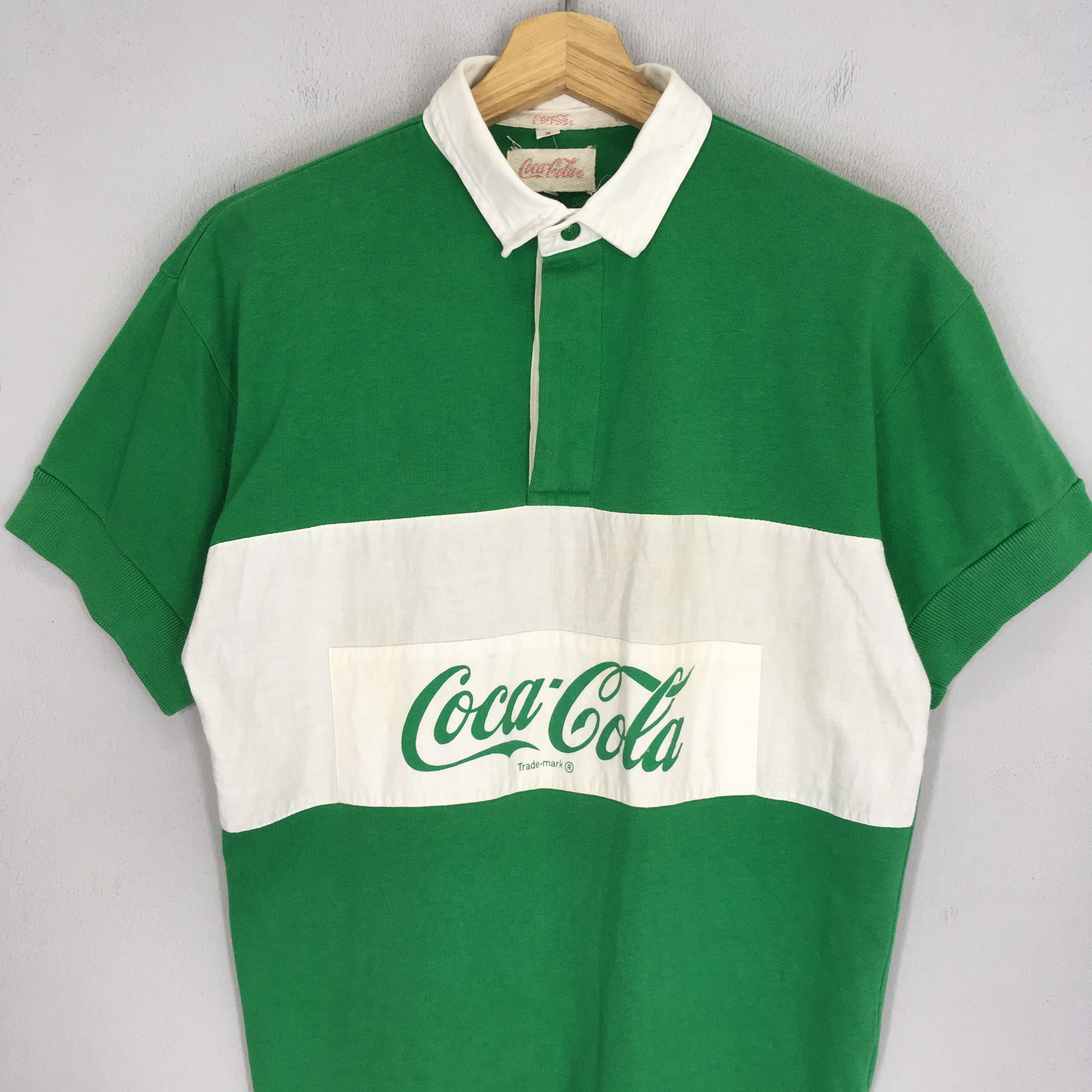 Coca Cola Vintage Coca Cola Polo Rugby Coke Carbonated Drink Shirt Size US M / EU 48-50 / 2 - 3 Thumbnail