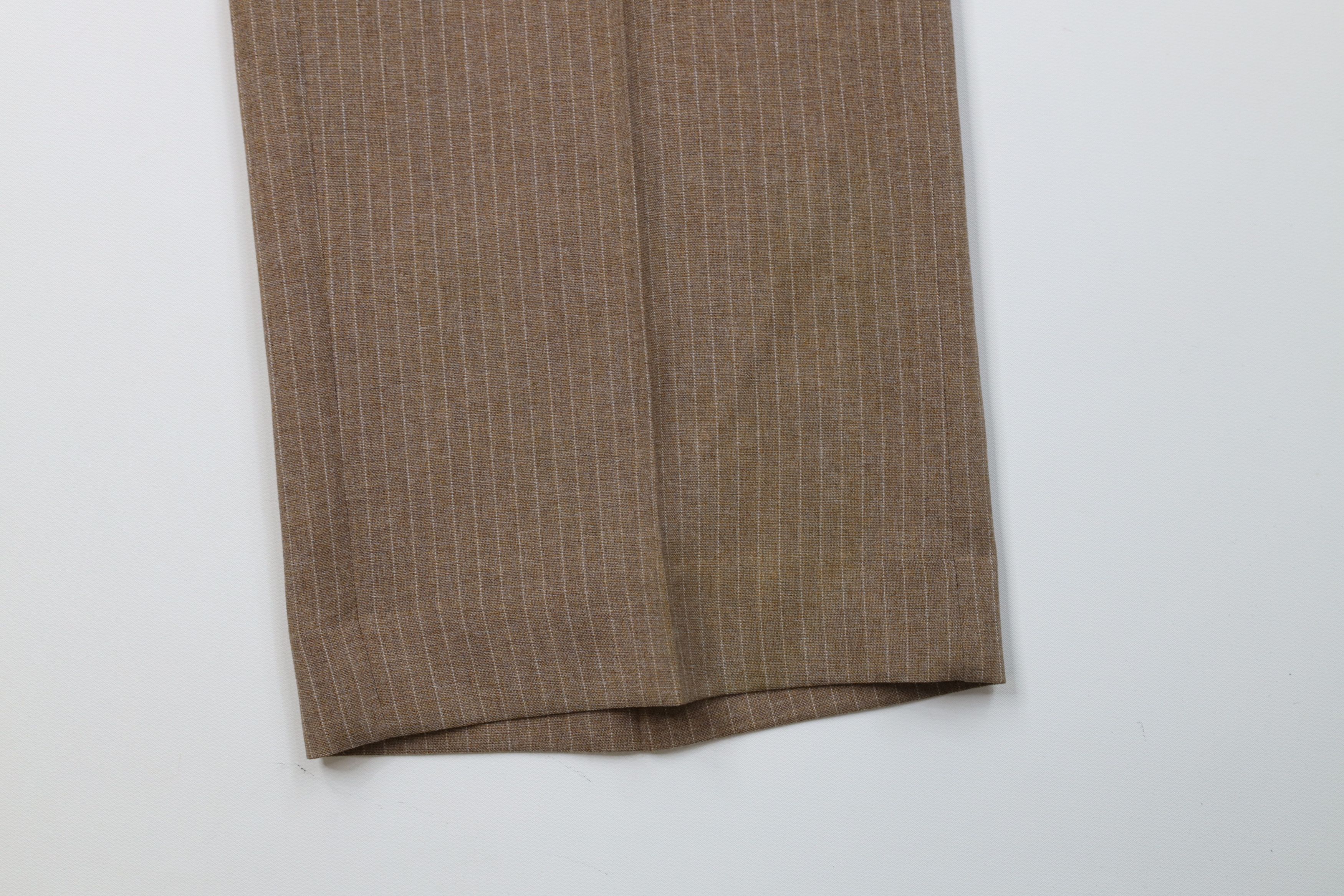 Vintage Vintage 70s Streetwear Knit Wide Leg Chino Pants Beige USA Size US 34 / EU 50 - 5 Thumbnail