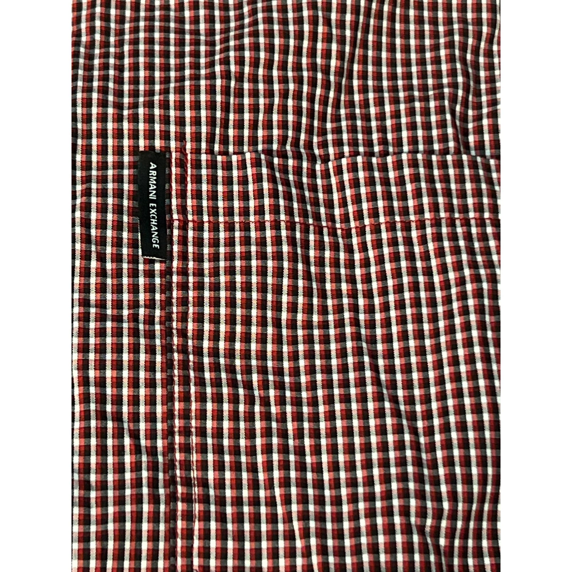 Armani Exchange Armani Exchange Slim Fit Shirt Red White Black Gingham Check Size US L / EU 52-54 / 3 - 3 Thumbnail