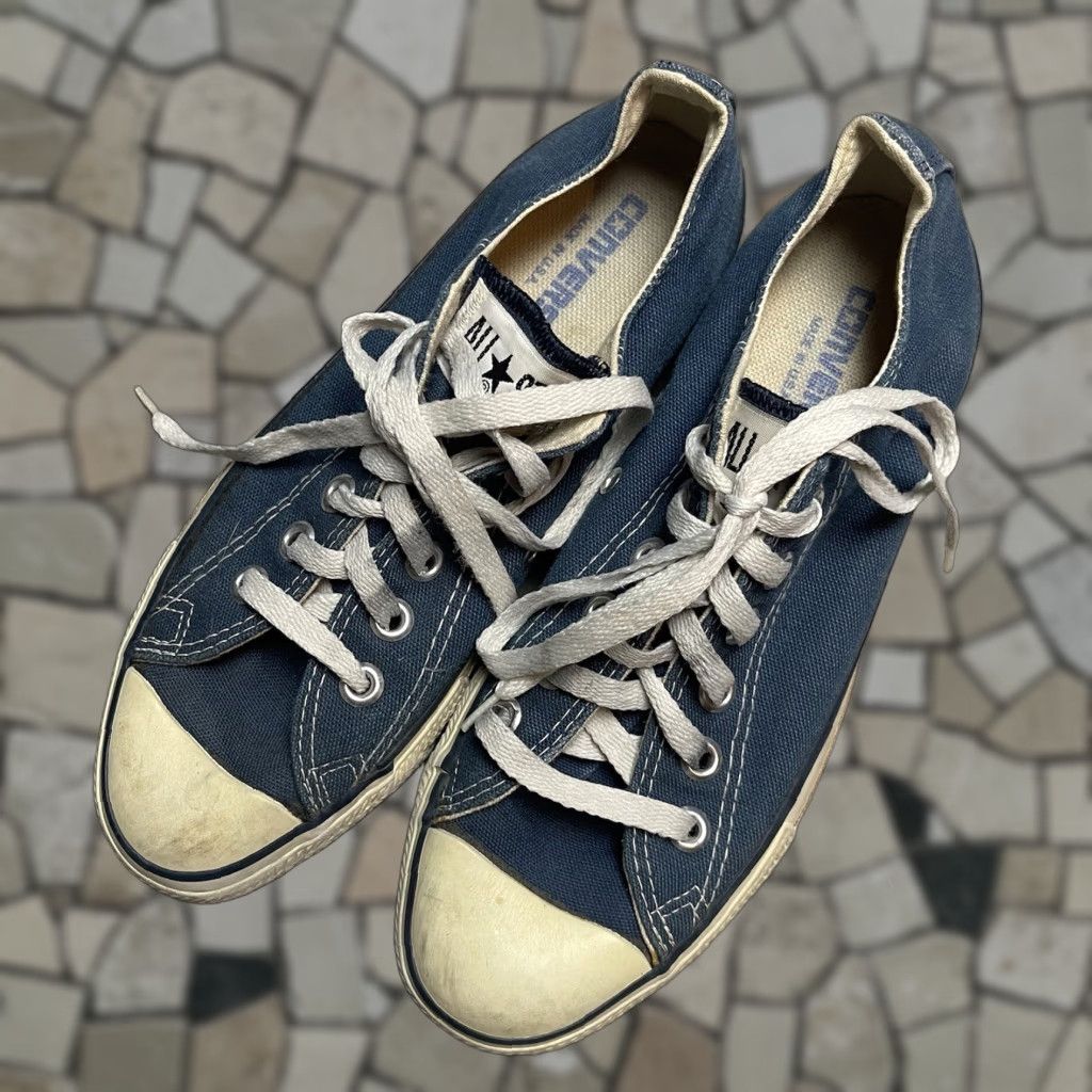 VINTAGE Converse Chuck Taylor All Star Low Top USA 6 Men Blue Sneaker Shoes United States Made in USA