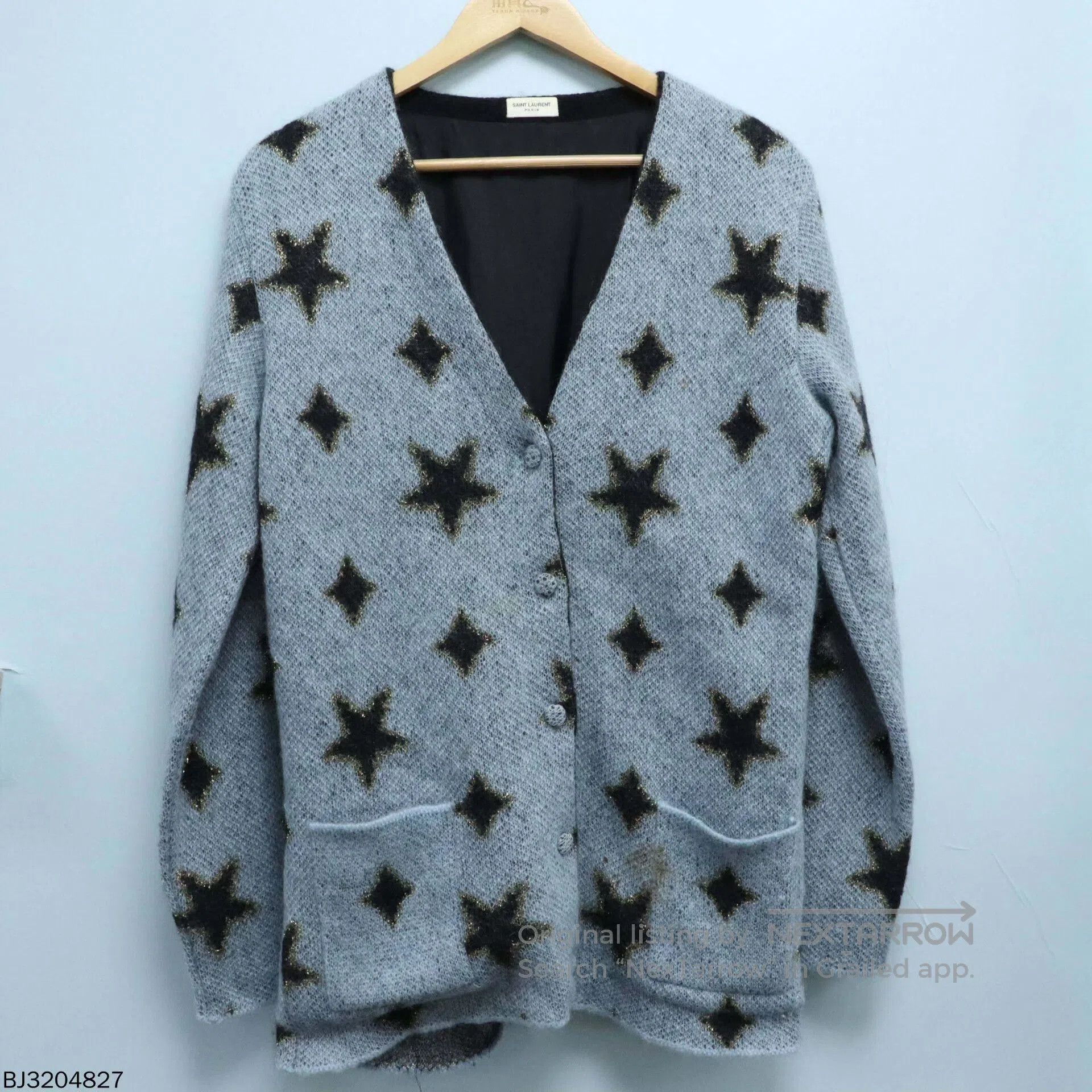 Saint Laurent Paris star pattern knitted cardigan from saint laurent. Size US S / EU 44-46 / 1 - 1 Thumbnail