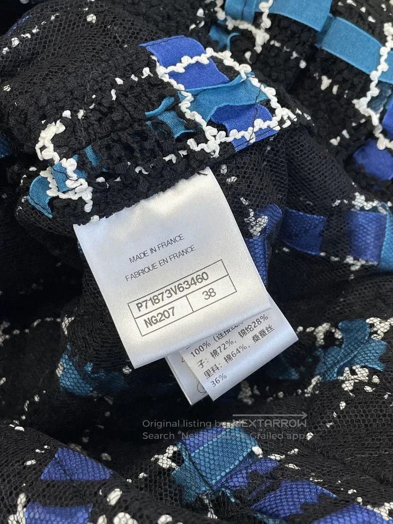 Chanel Chanel 22C Black Blue Plaid Tweed Vest. Size US M / EU 48-50 / 2 - 6 Thumbnail